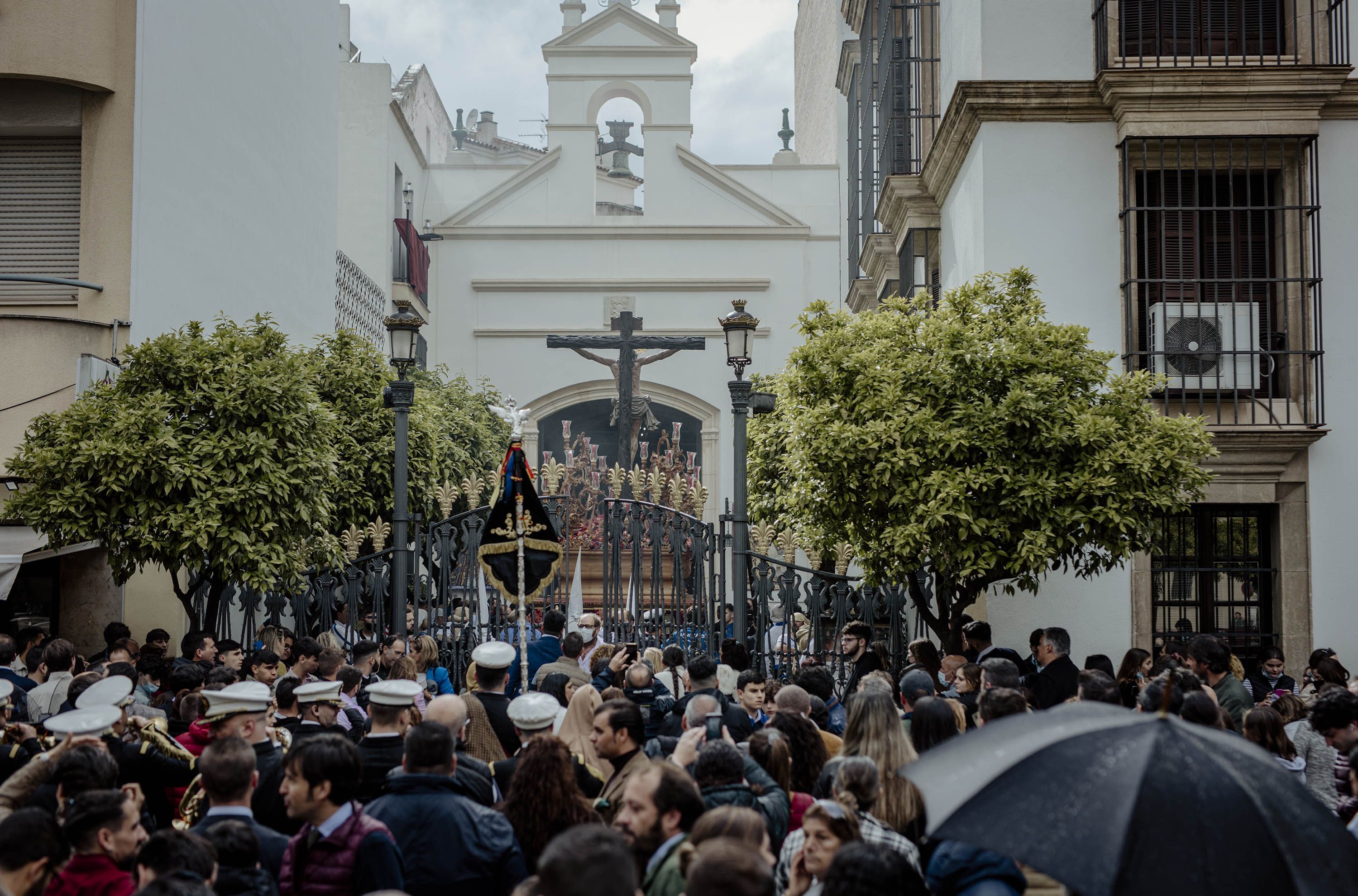 La hermanad de La Sed de Jerez, en una pasada Semana Santa. La hermanad de La Sed de Jerez, en una pasada Semana Santa.