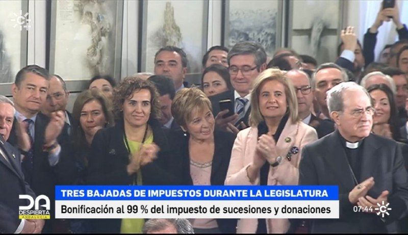 Uno de los rótulos utilizados por Canal Sur el 26 de abril. Uno de los rótulos utilizados por Canal Sur el 26 de abril.