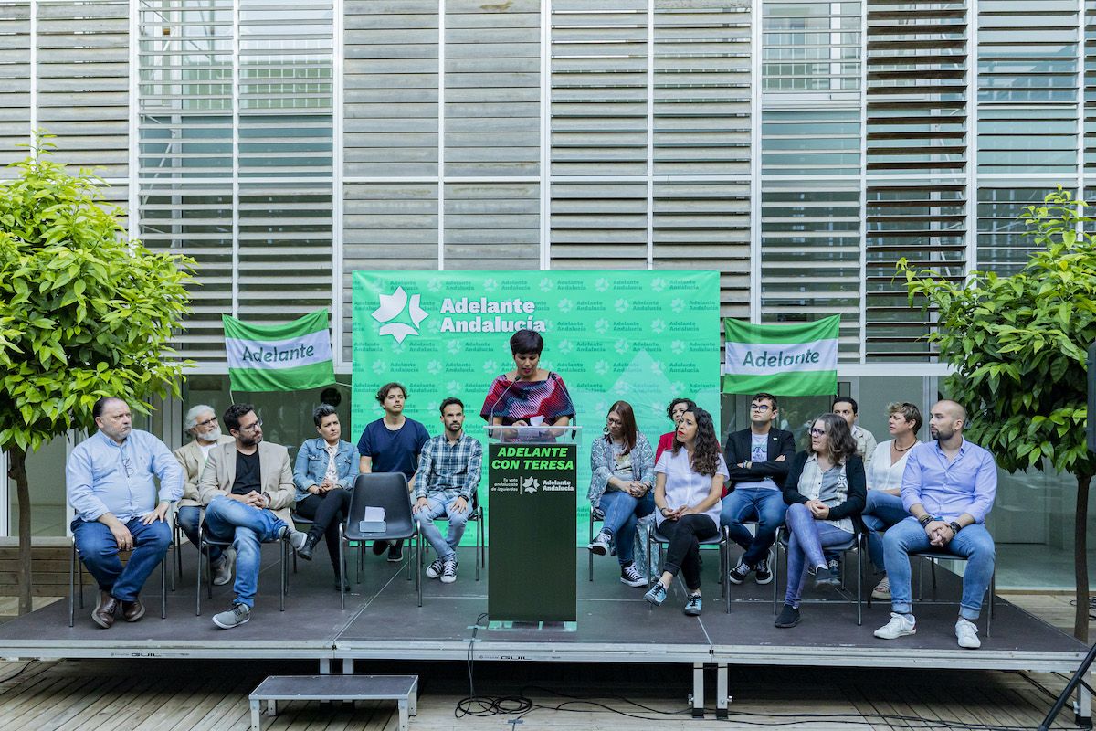 Teresa Rodríguez en la presentación de la lista de Cádiz.