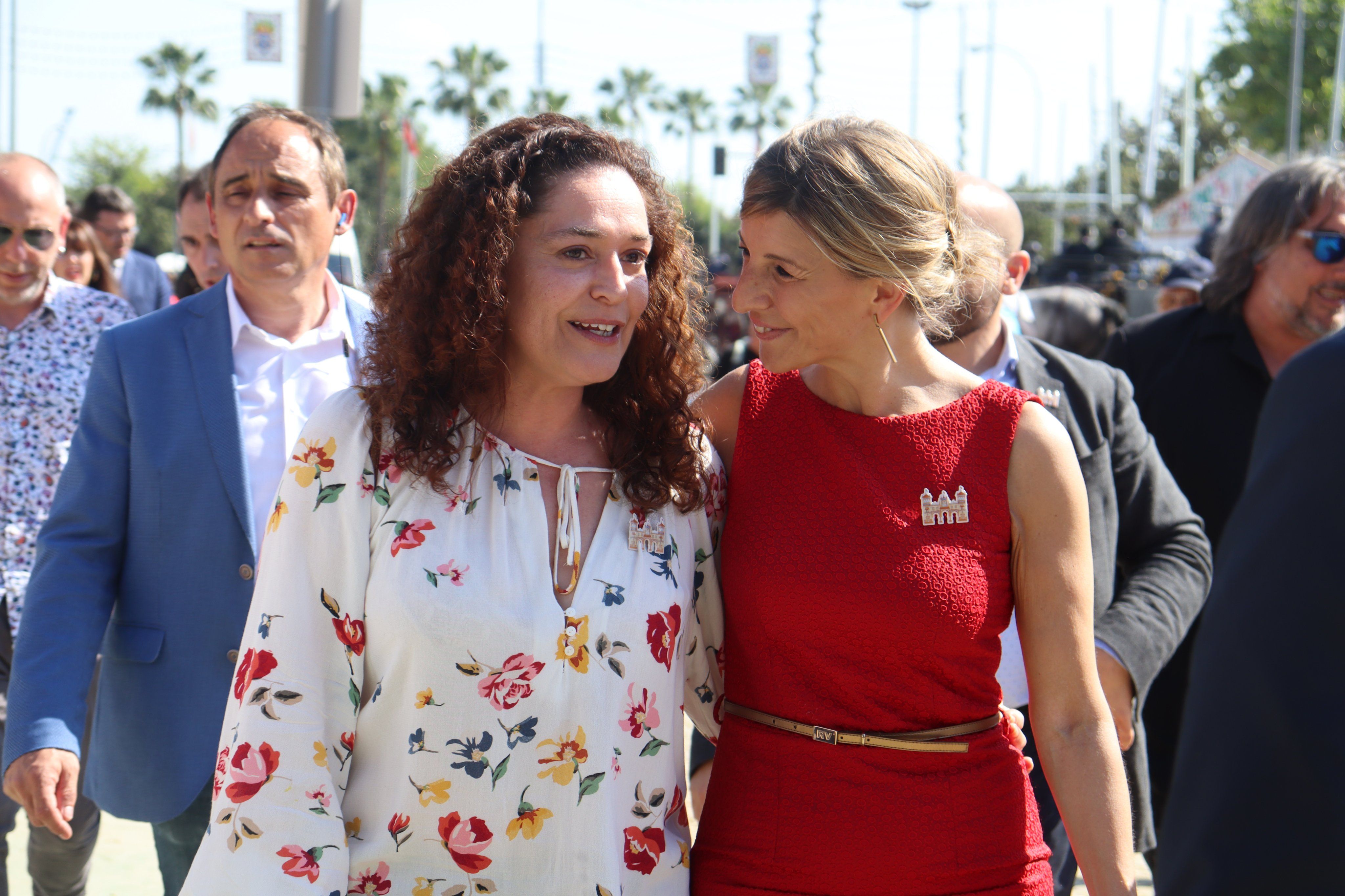 Inmaculada Nieto junto a Yolanda Díaz, artífices de la coalición..