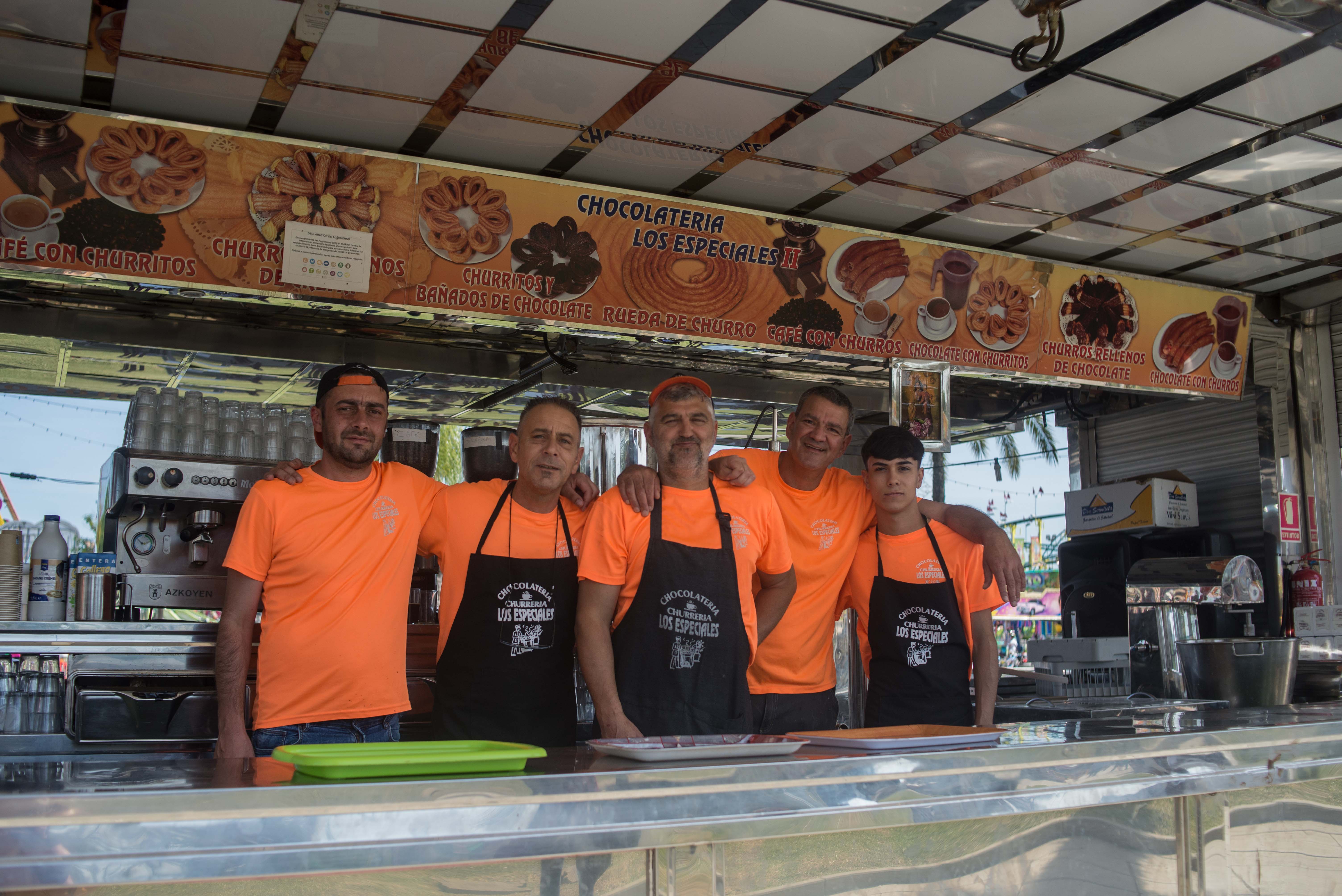 Equipo de Los especiales en la Feria del Caballo de Jerez.