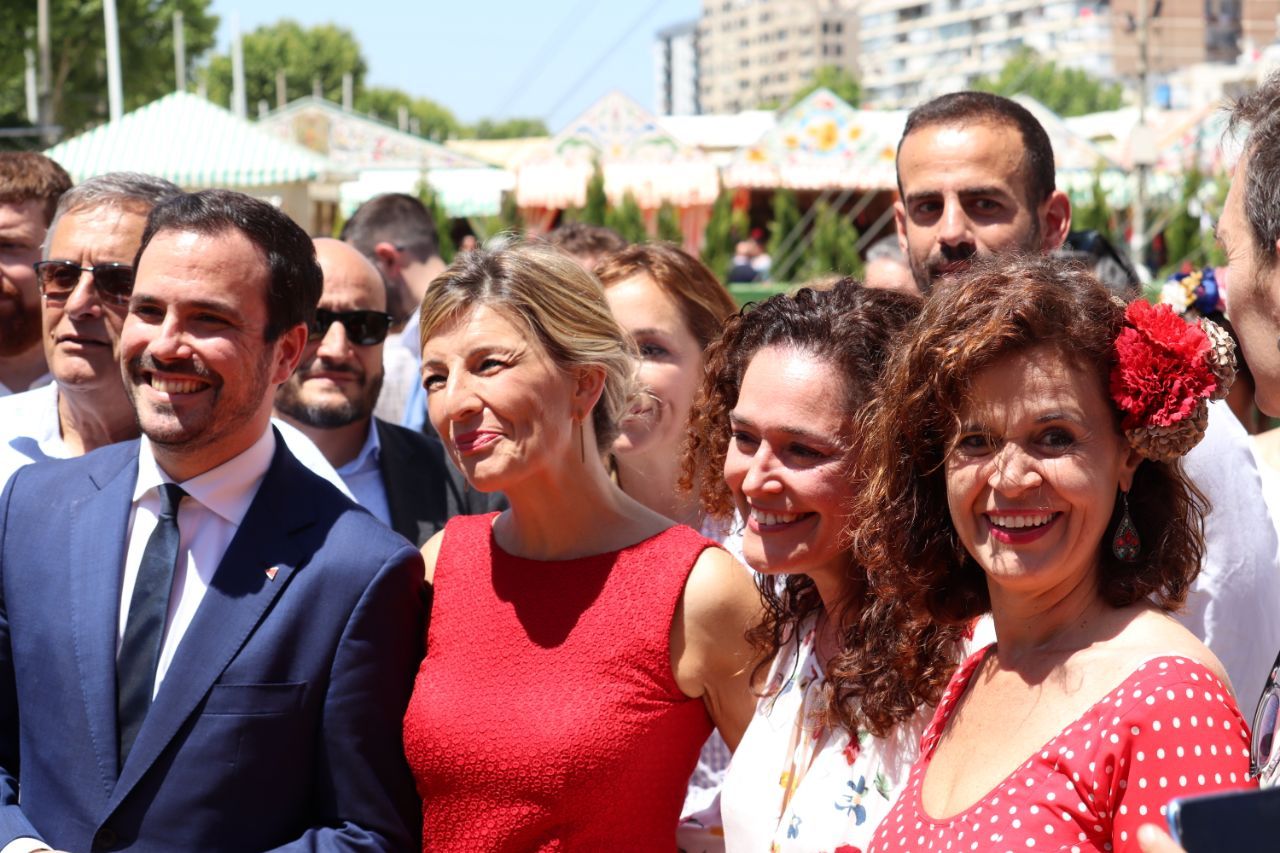 Inmaculada Nieto (IU) junto a Yolanda Díaz y Esperanza Gómez (Más País).