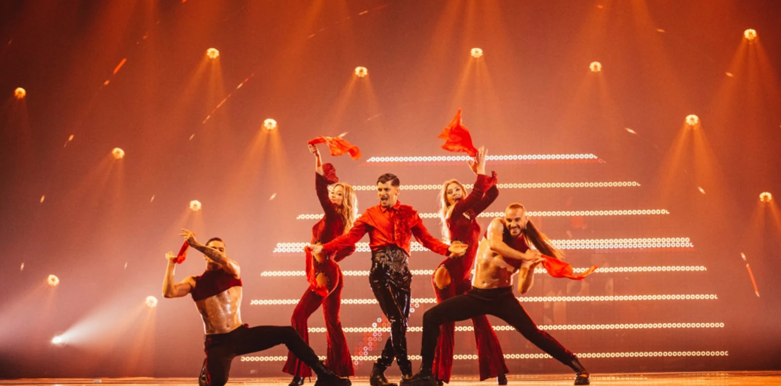 Rumanía en su representación en Eurovisión.