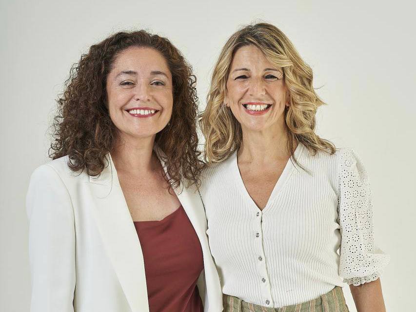 Yolanda Díaz e Inmaculada Nieto en una foto que utilizarán para la campaña.