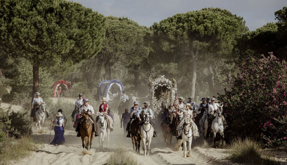 La Hermandad de Jerez, camino del Rocío el pasado año por Doñana.