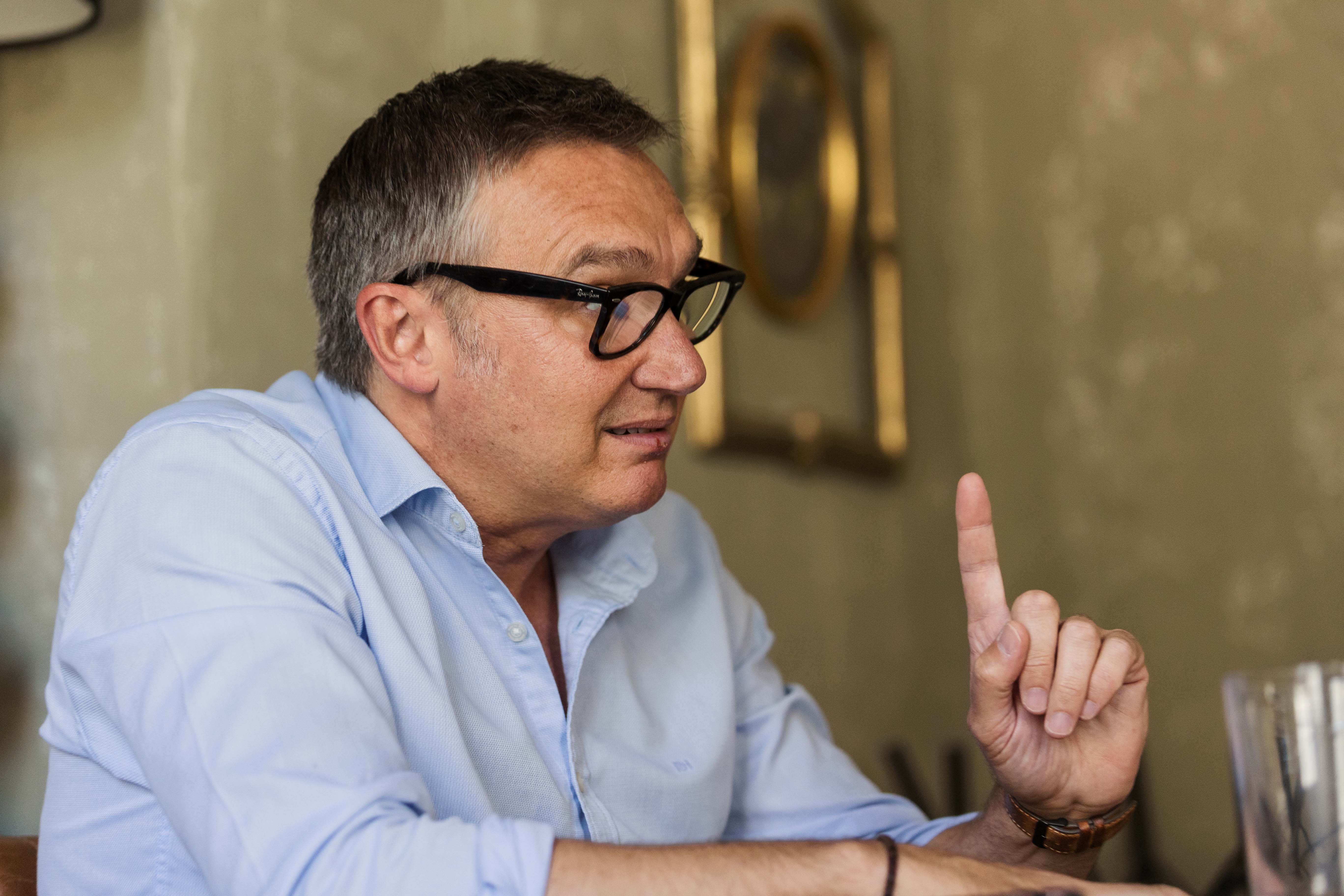 Manuel Gavira, portavoz parlamentario de Vox, en una entrevista con lavozdelsur.es.