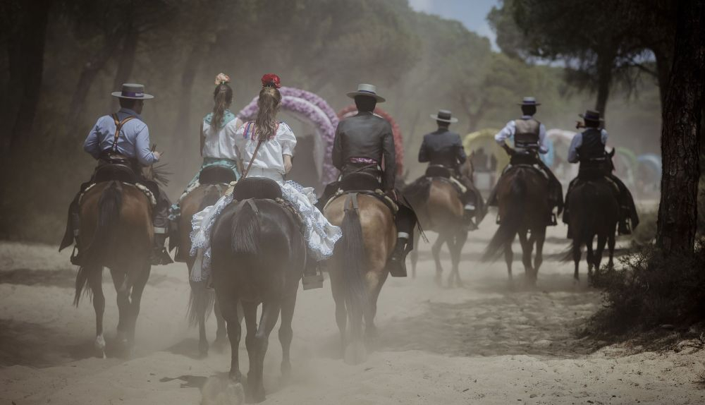 La Hermandad de Jerez en el camino del Rocío.