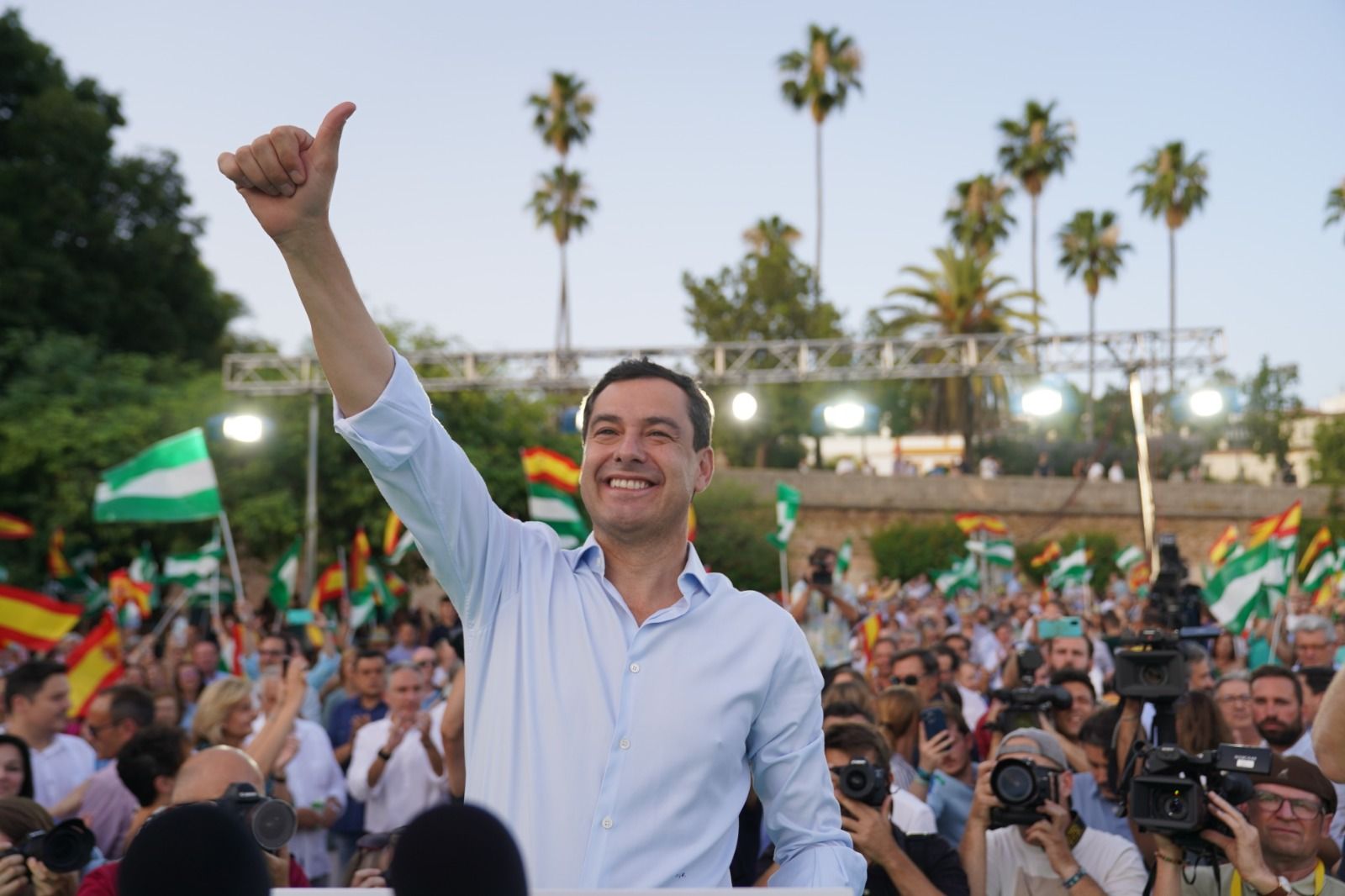 Moreno en el cierre de campaña.