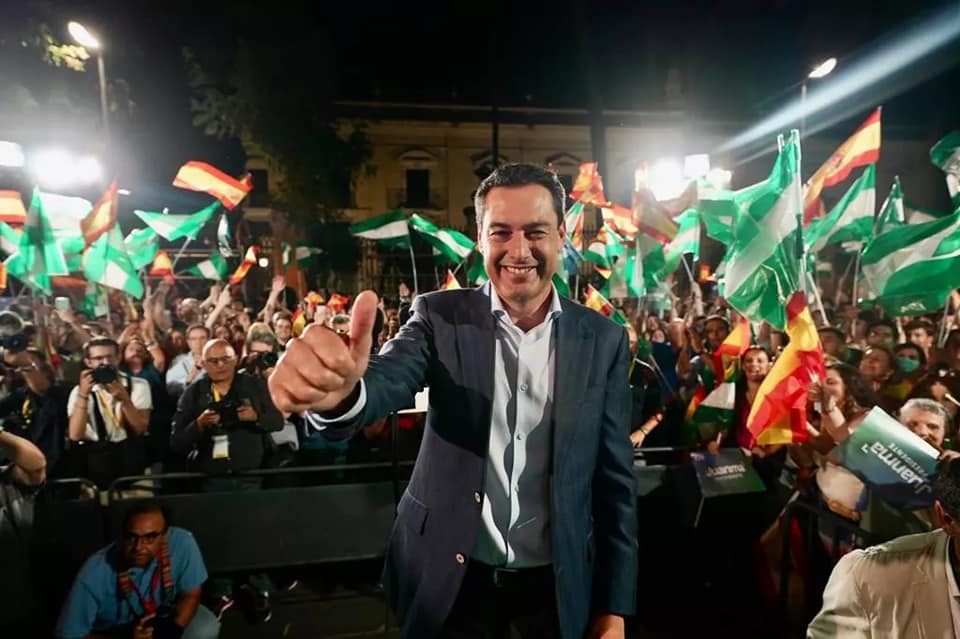 Imagen de archivo de Juanma Moreno tras ganar las elecciones del 19J.