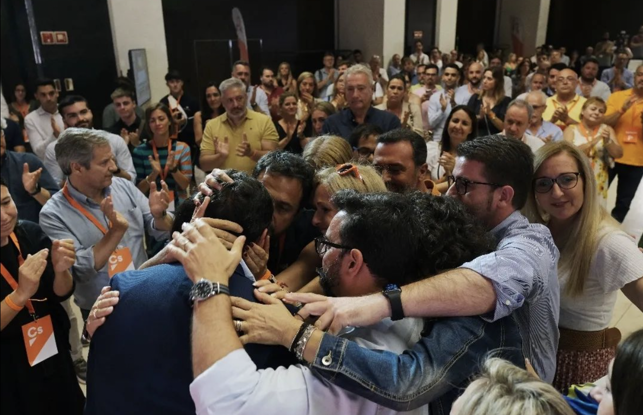 Juan Marín, en la noche del 19J, tras la desaparición de Cs del Parlamento andaluz.
