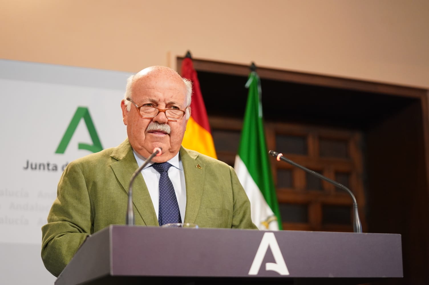 Jesús Aguirre durante la rueda de prensa del Consejo de Gobierno de la Junta. Jesús Aguirre durante la rueda de prensa del Consejo de Gobierno de la Junta.