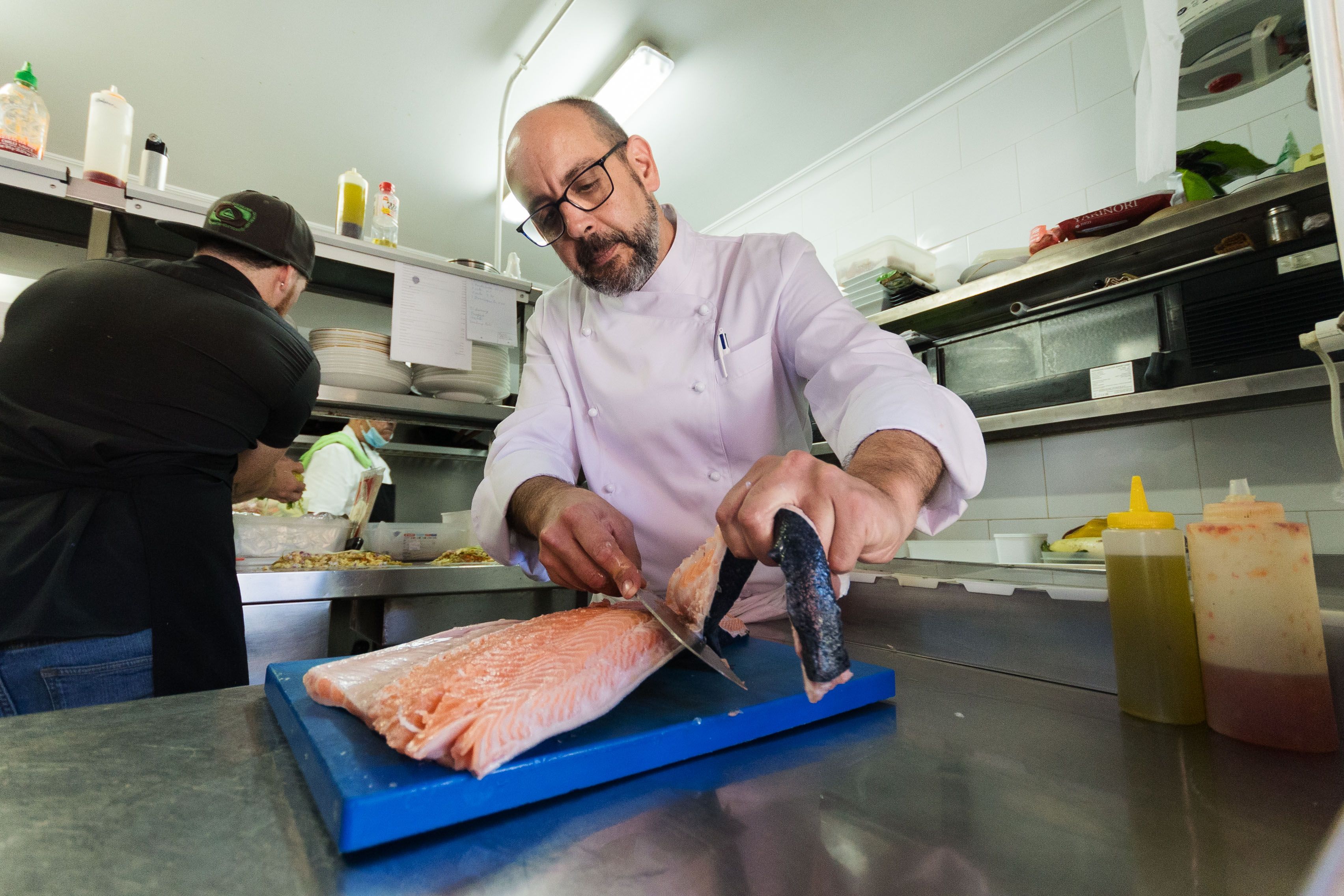 Paco Guzmán, el jefe de cocina del 'beach club'.