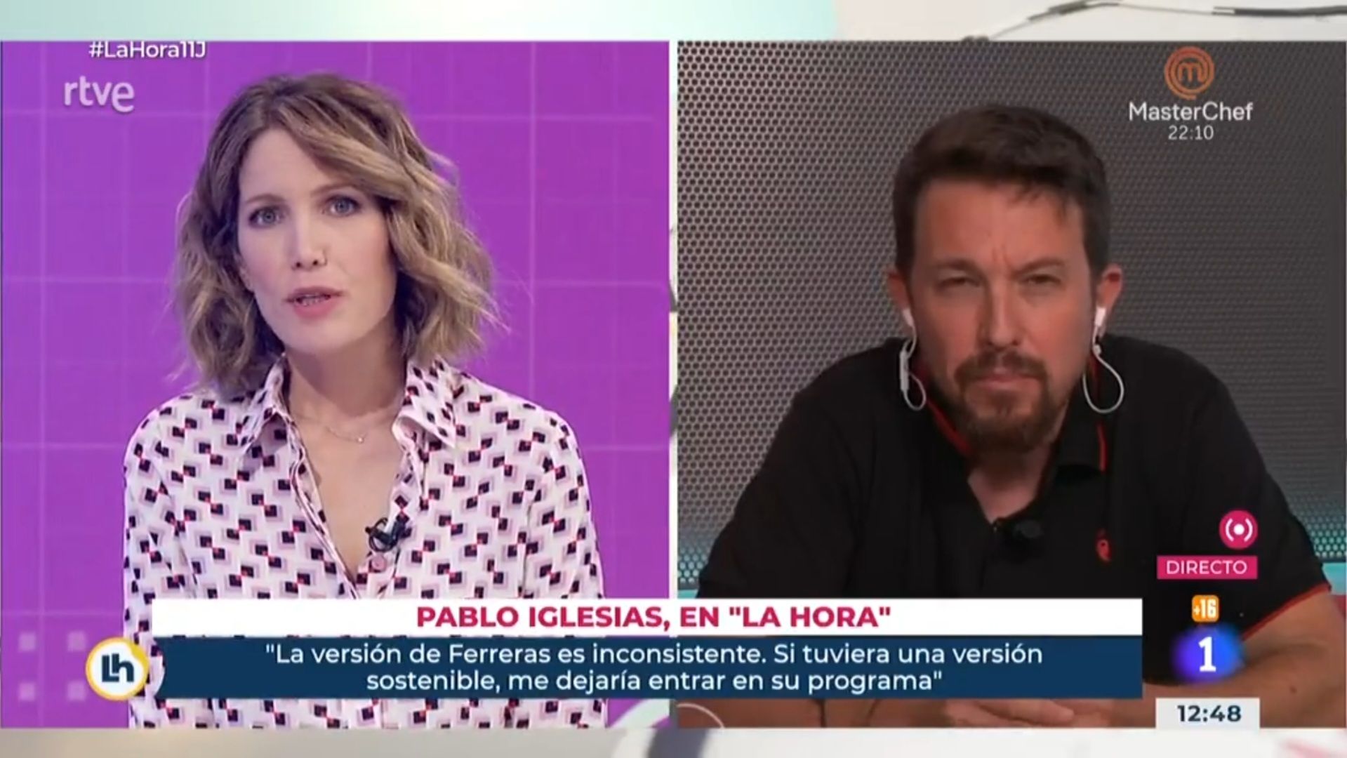 Iglesias durante una de sus intervenciones.
