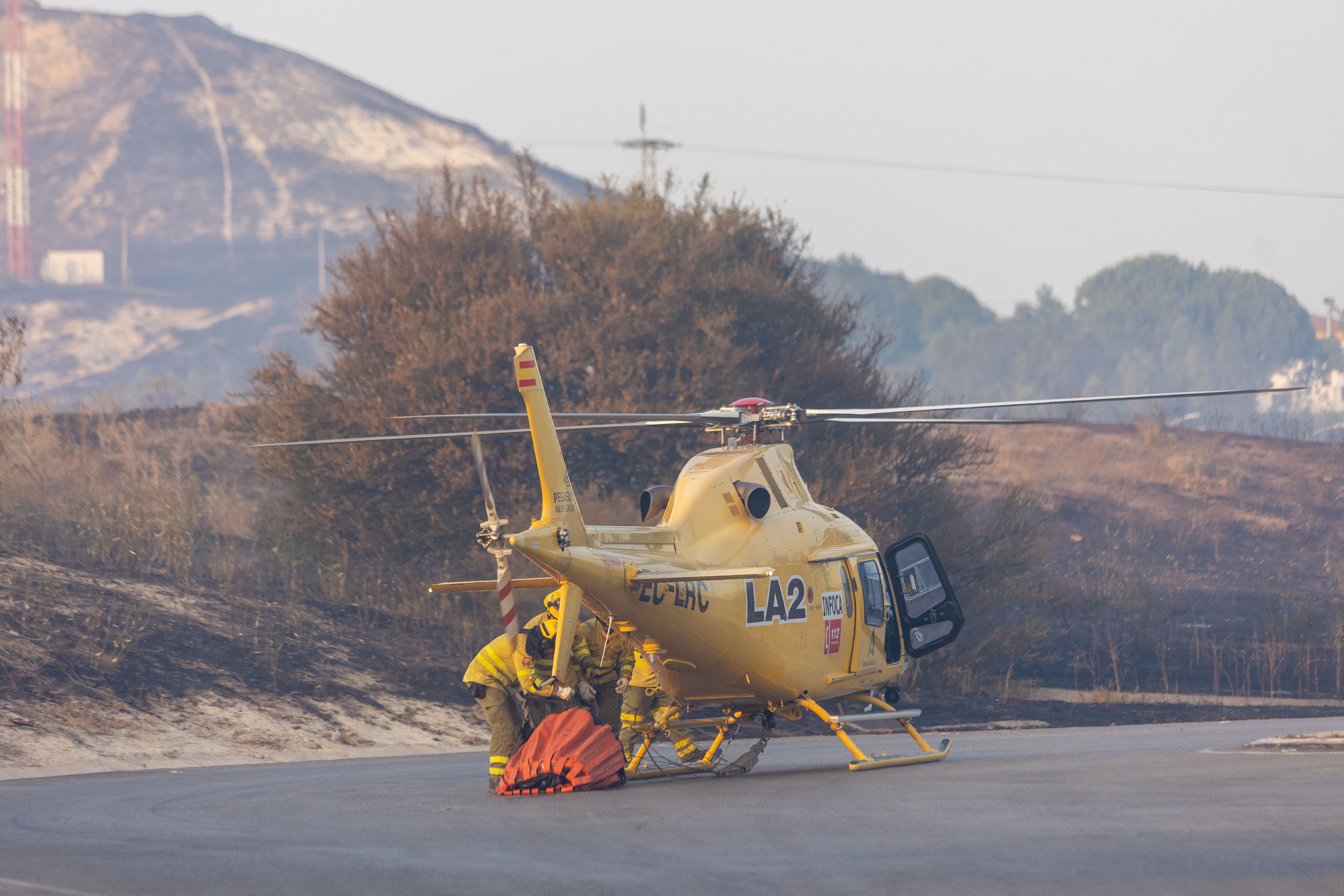 Un helicóptero del plan Infoca. 