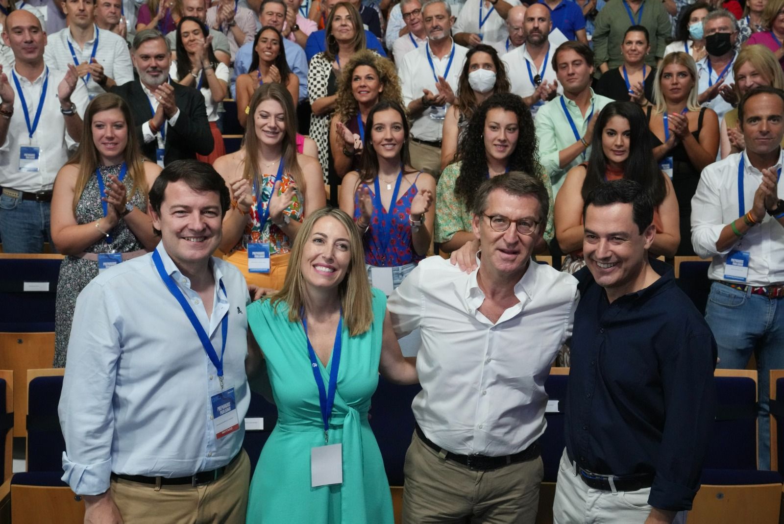 Moreno, junto a Feijóo, Mañueco y Guardiola, en una imagen de archivo. Moreno, junto a Feijóo, Mañueco y Guardiola, en una imagen de archivo.
