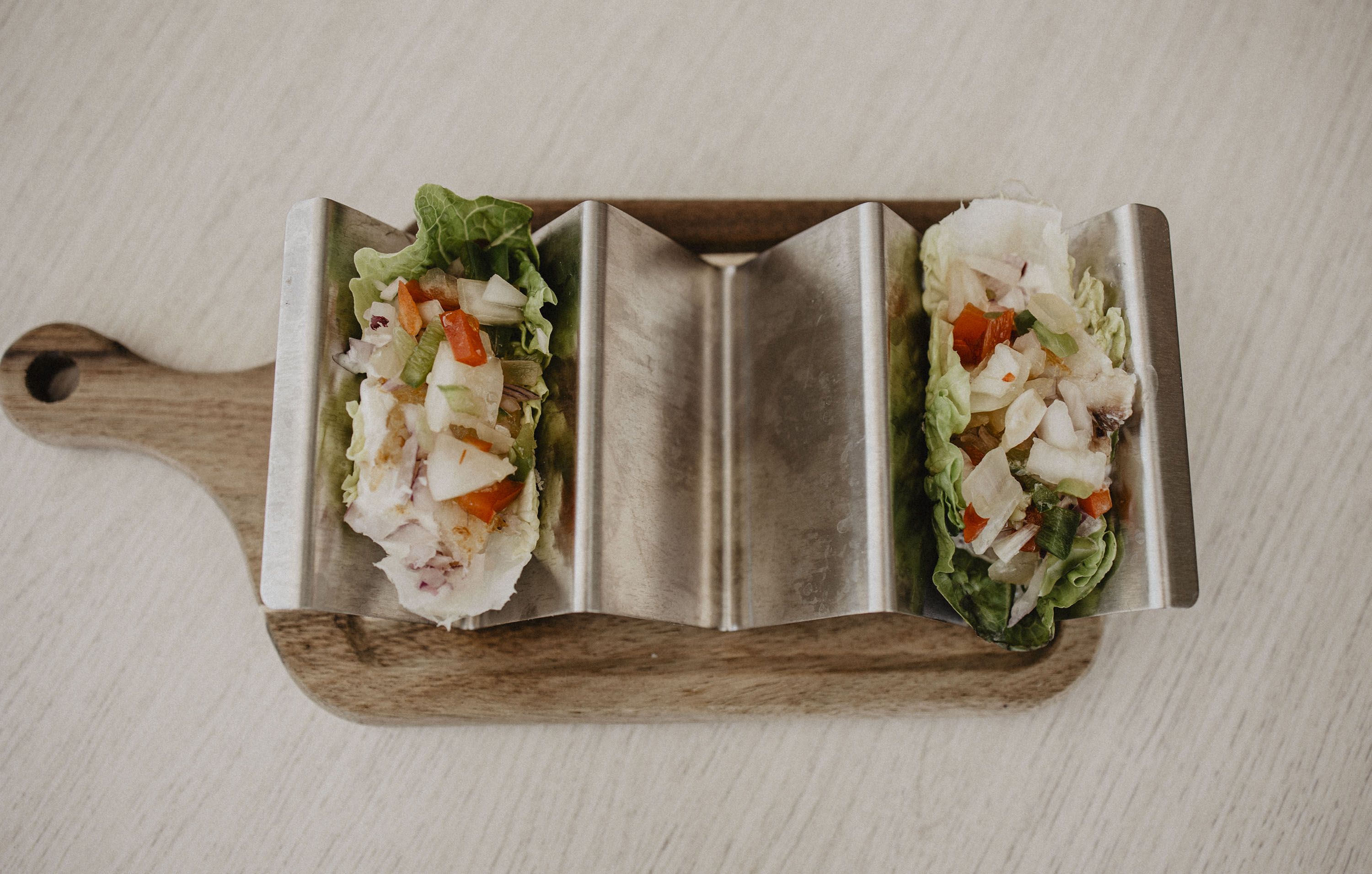 Taco de Ceviche.  ESTEBAN