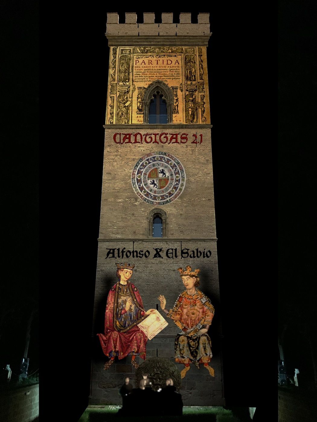 Concierto de video-mapping en Sevilla.