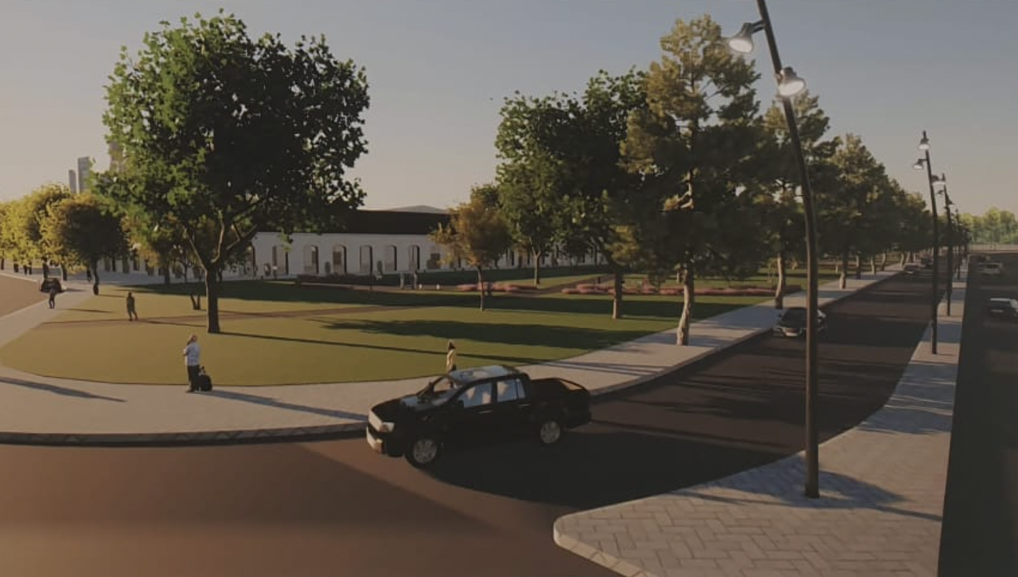Las antiguas bodegas Croft en Jerez también tendrán parque comercial y de restauración. Recreación virtual de la nueva zona de Croft en Jerez.