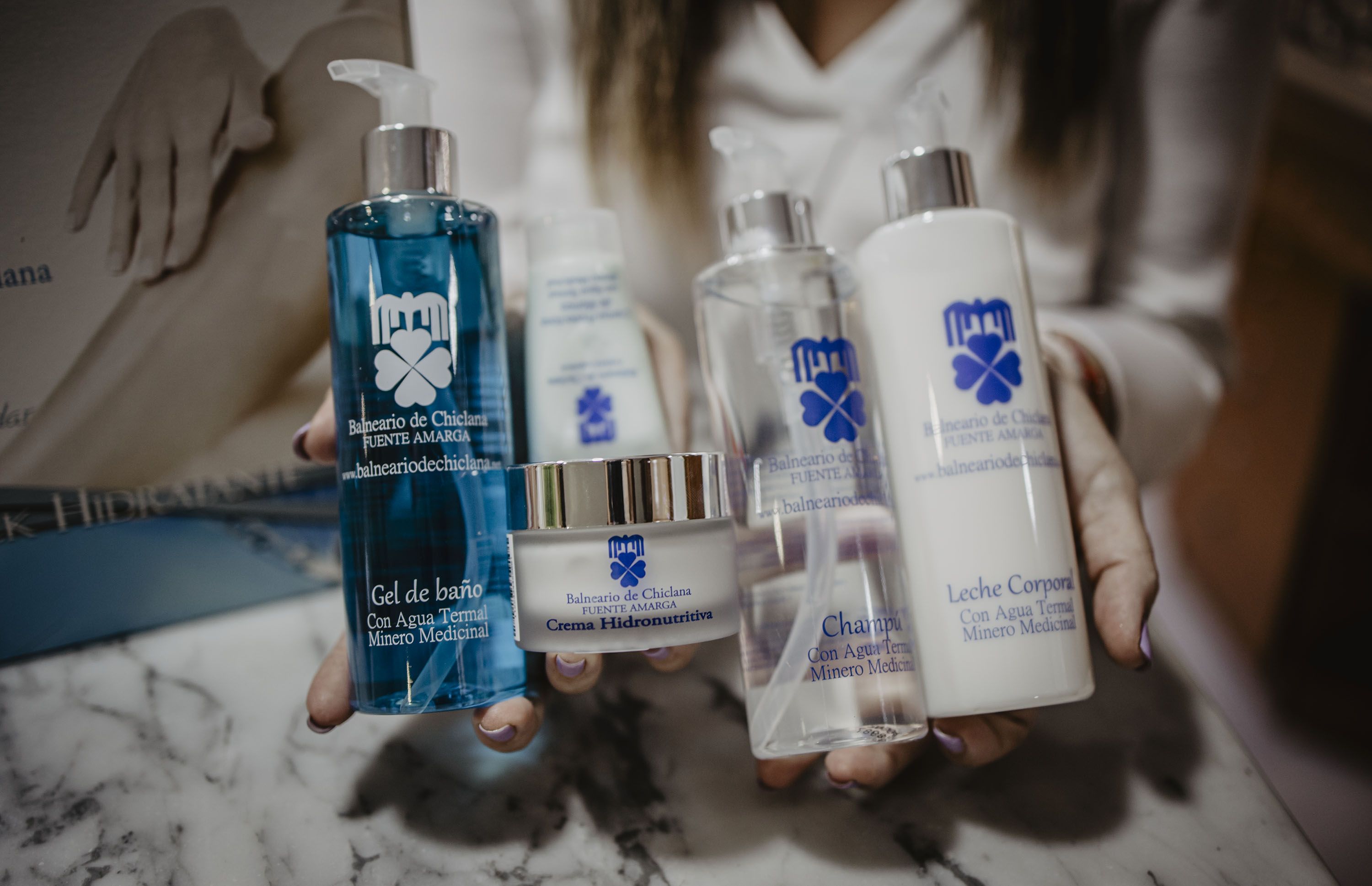 Productos fabricados con el agua del balneario.