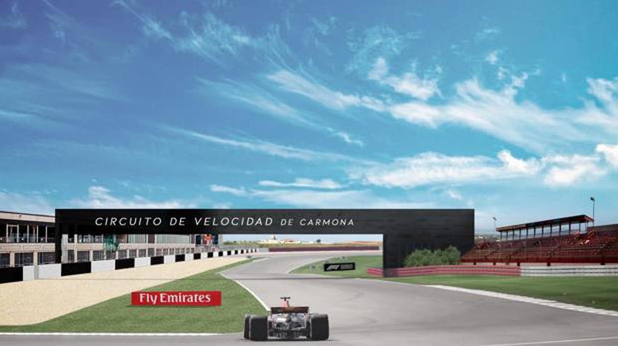 Simulación del estado final del circuito de Carmona.