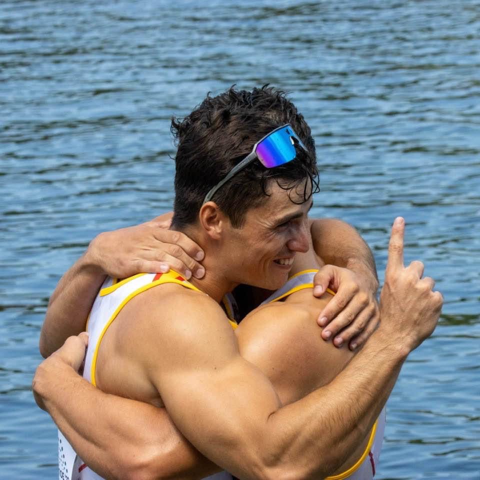 Cayetano y Pablo tras ganar el Mundial de Canadá.