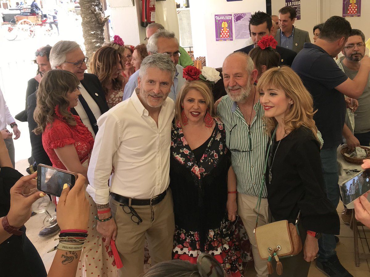Grande Marlaska, Mamen Sánchez y la líder de UGT-A, Carmen Castilla, en una pasada edición de la Feria del Caballo de Jerez. Grande Marlaska, Mamen Sánchez y la líder de UGT-A, Carmen Castilla, en una pasada edición de la Feria del Caballo de Jerez.