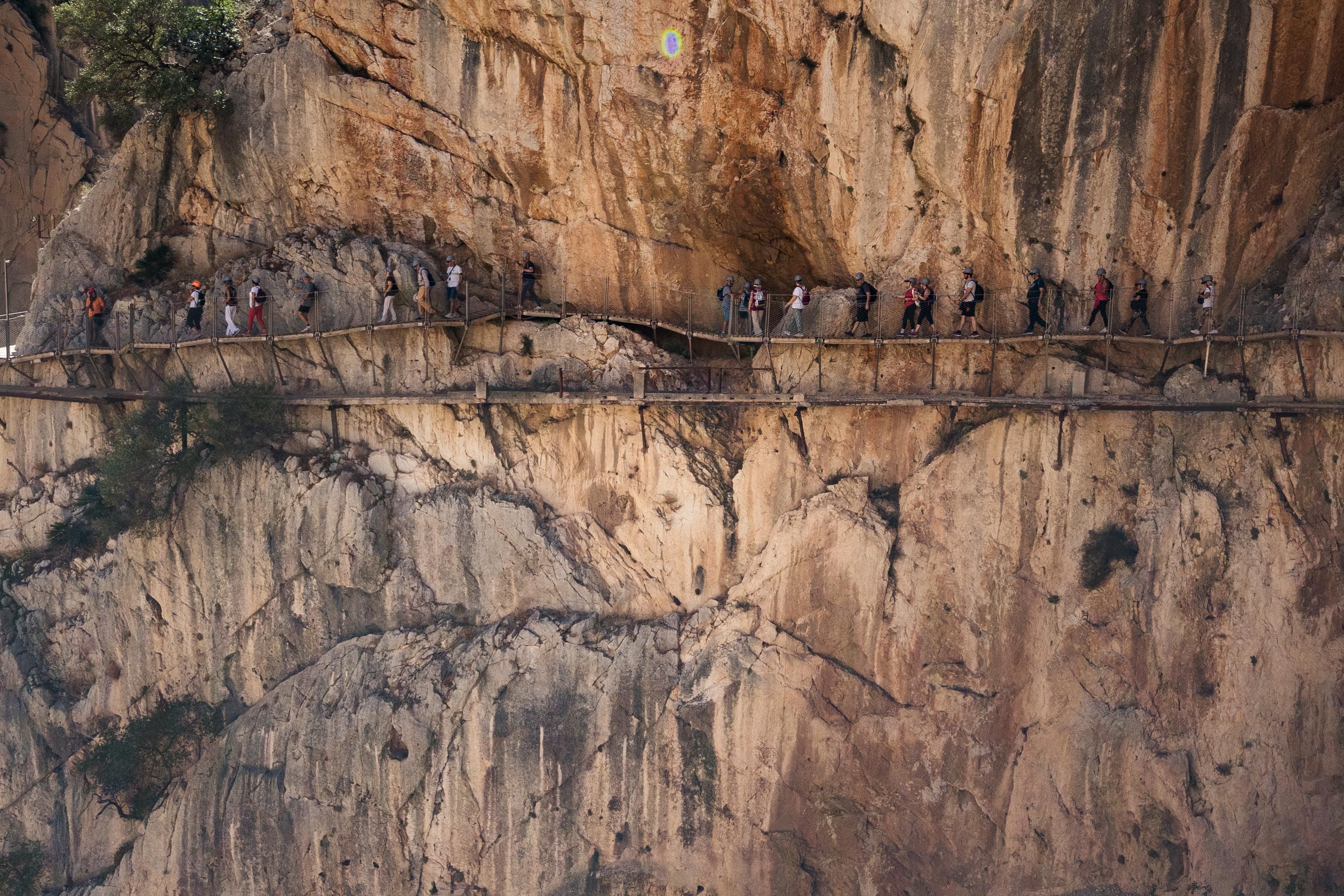 Impresionante vista del Caminito del Rey, en Málaga, en una imagen reciente.