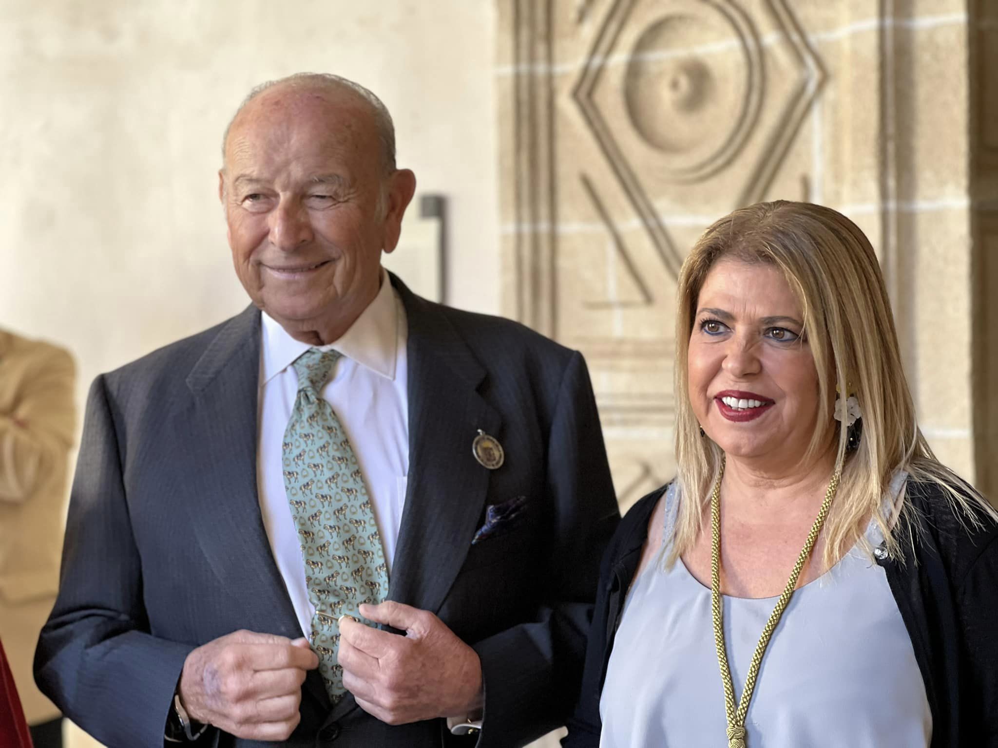 Álvaro Domecq y Mamen Sánchez posan juntos