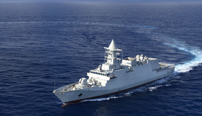 Modelo de corbeta que construye el grupo italiano Fincantieri.