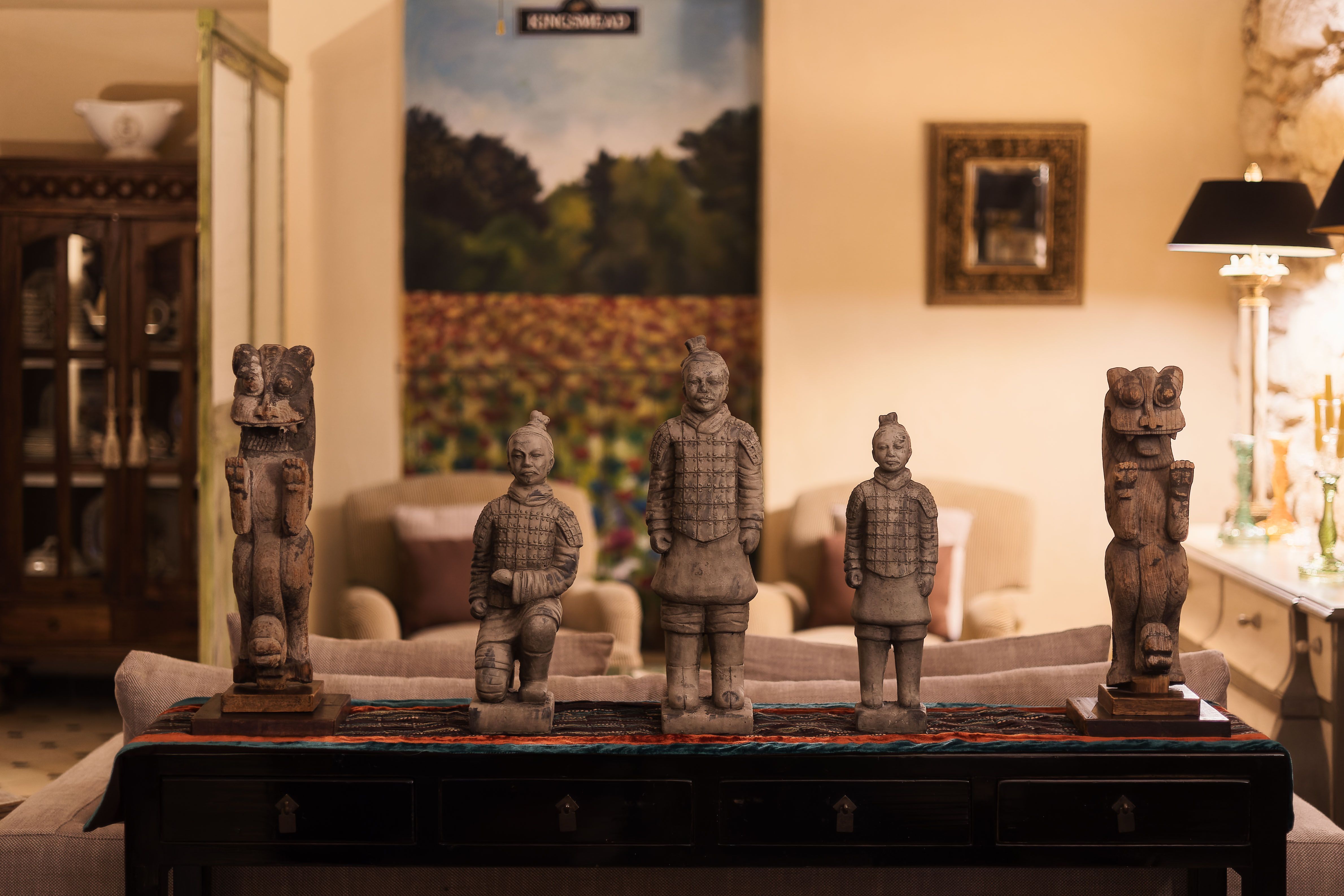 Detalle del salón de la casa nº6.