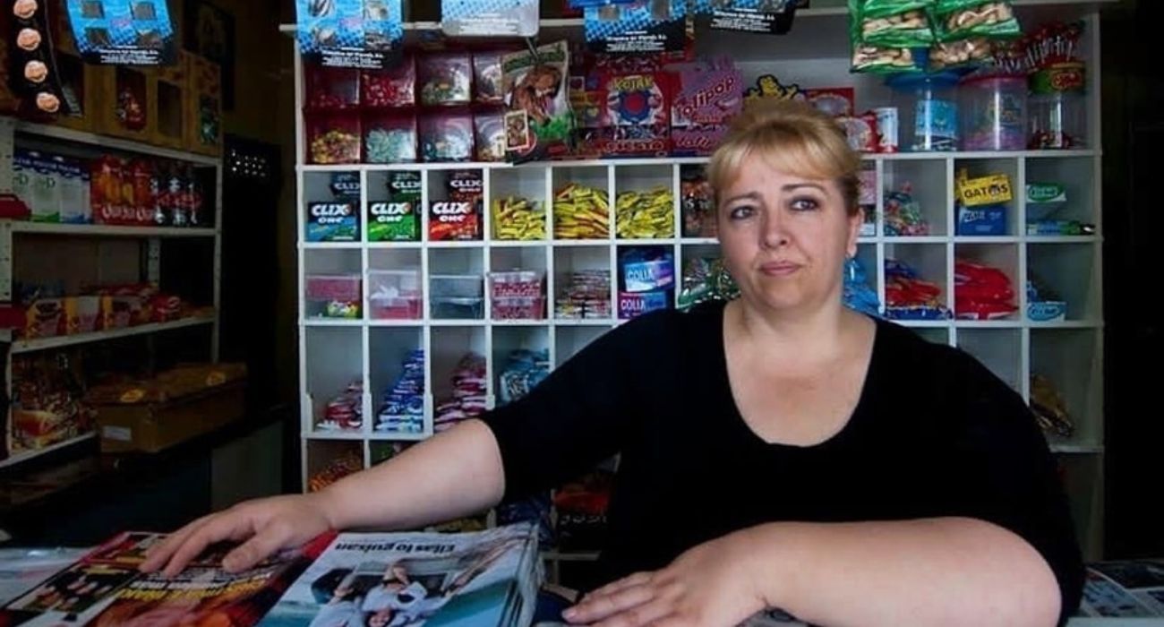 Carmen Gutiérrez, en el negocio que regentaba.