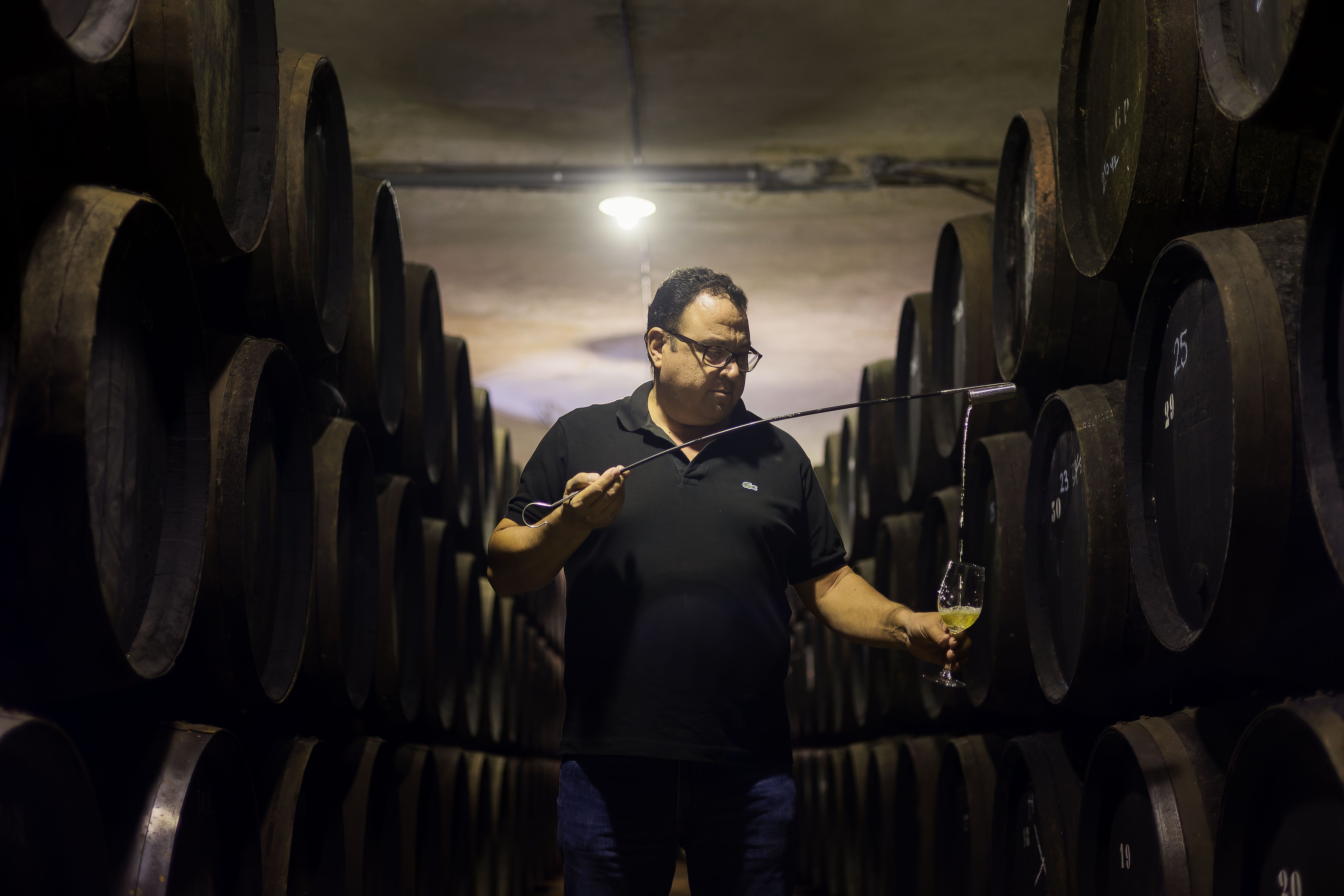 Félix González Vélez, dueño de la bodega González Palacios de Lebrija.