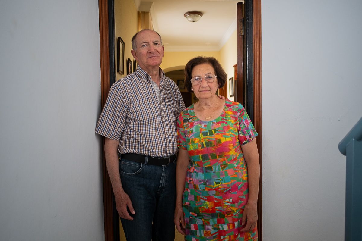 Ildefonso Portillo y Carmen Guerreros, matrimonio que puede desahuciado por el Obispado de Cádiz.