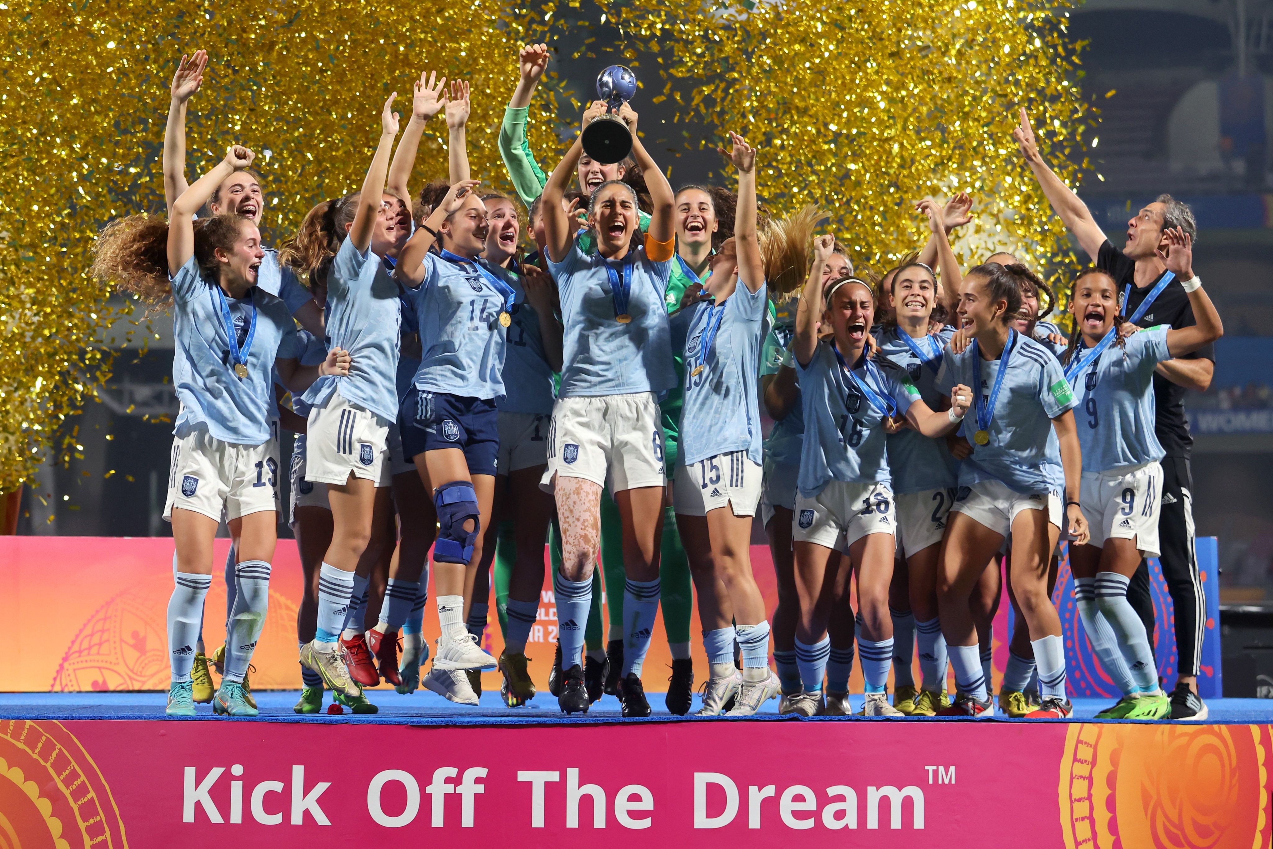 Marina Rivas ha sido una pieza importante en el Mundial sub-17 conquistado por España.   RFEF