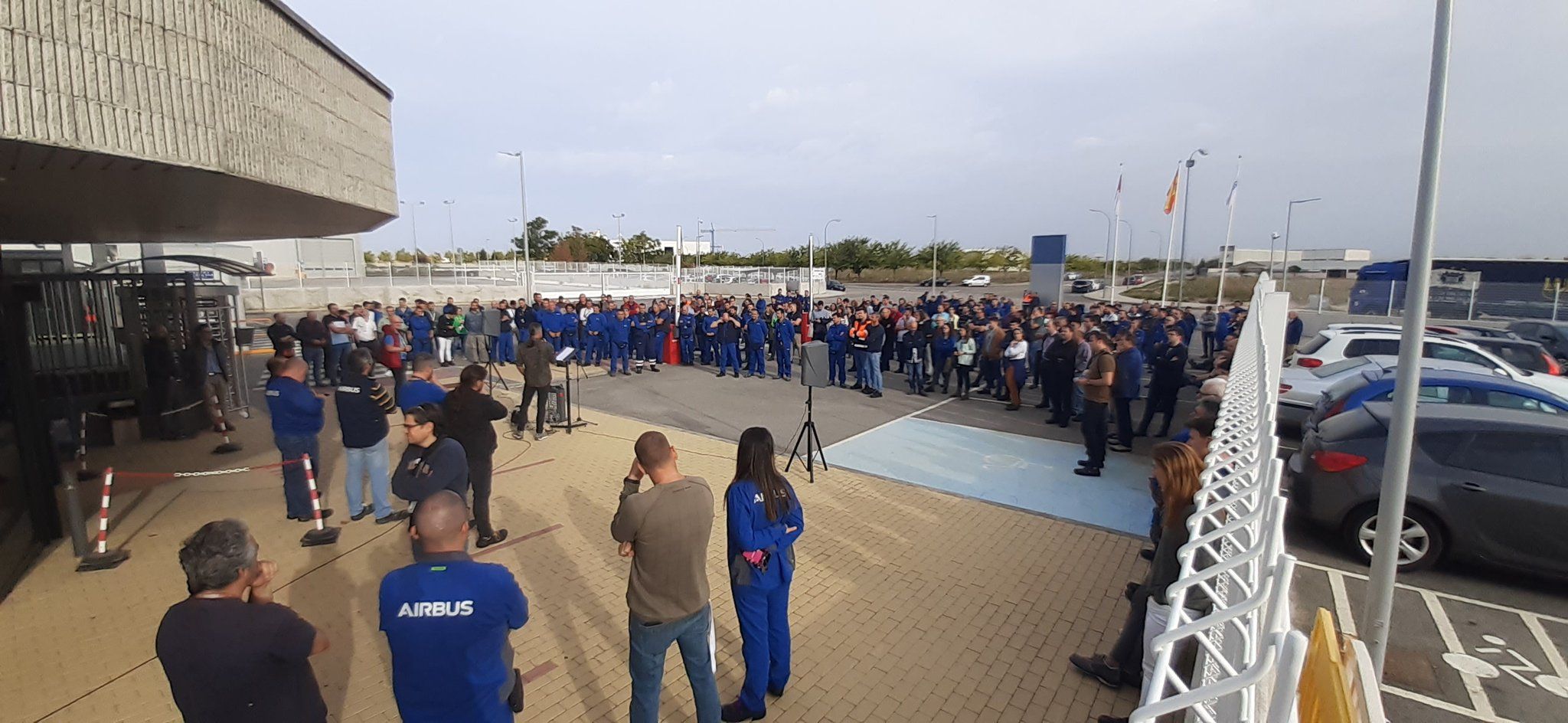 Una de las asambleas de los empleados de AIRBUS. CCOO Una de las asambleas de los empleados de AIRBUS. CCOO