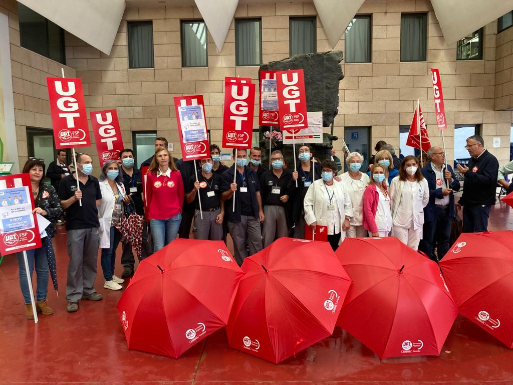 Las concentraciones se han llevado a cabo toda Andalucía. UGT