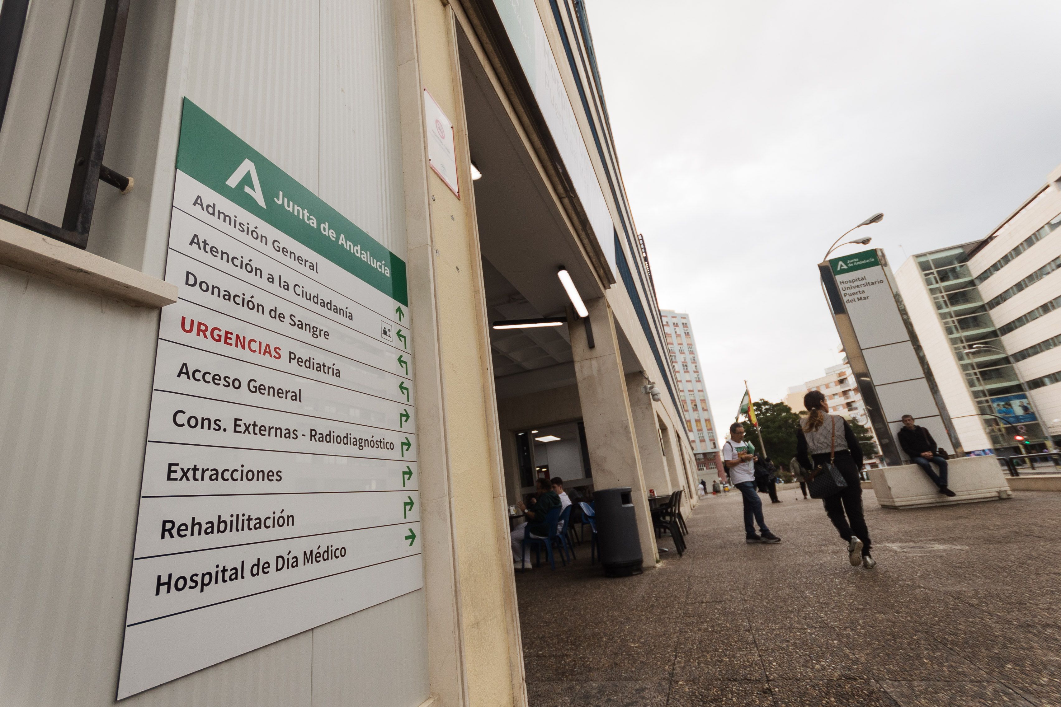 Imagen reciente del Hospital Puerta del Mar, en Cádiz.