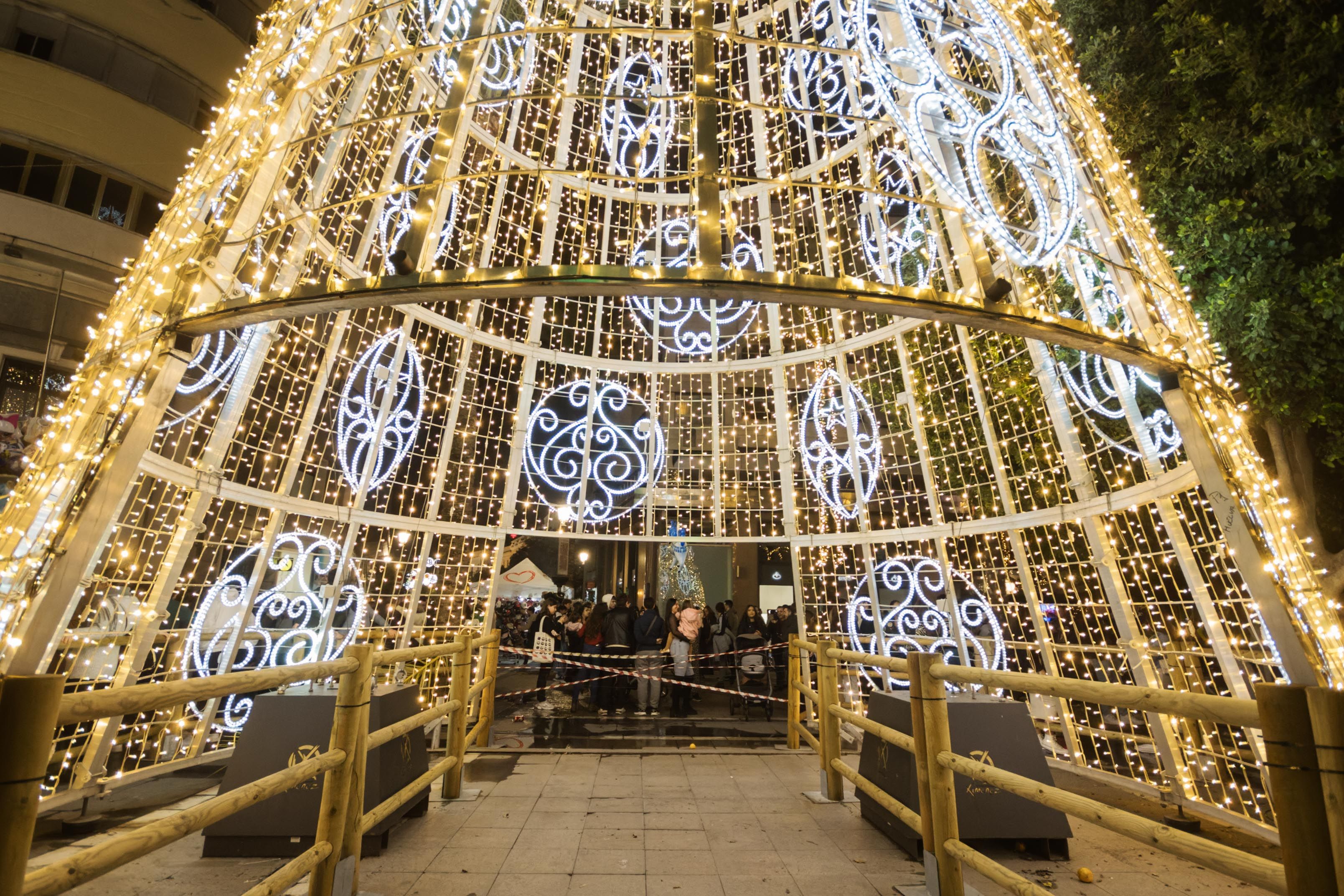 Encendido del alumbrado navideño en Jerez.