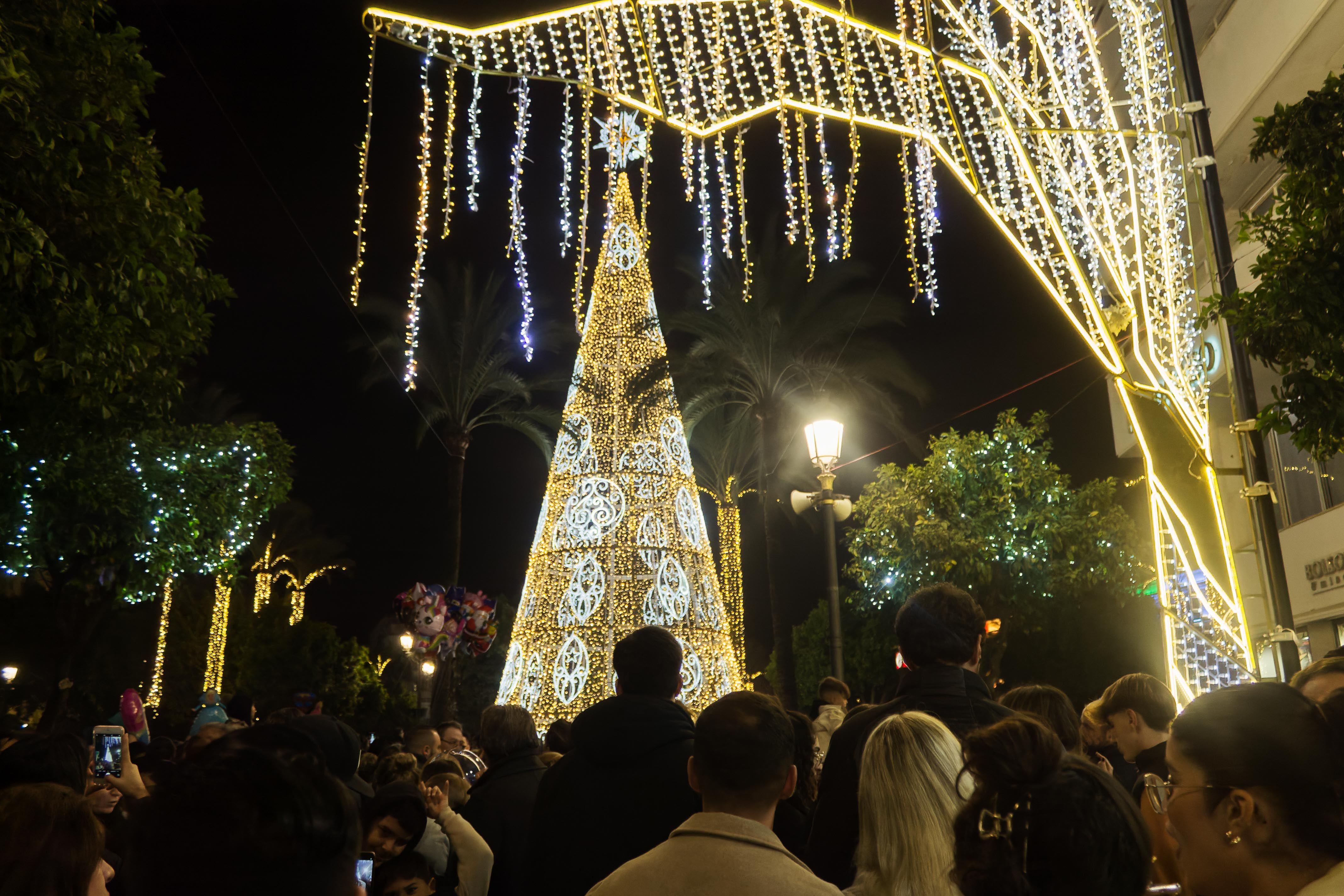Imagen de archivo del alumbrado de Navidad en Jerez.