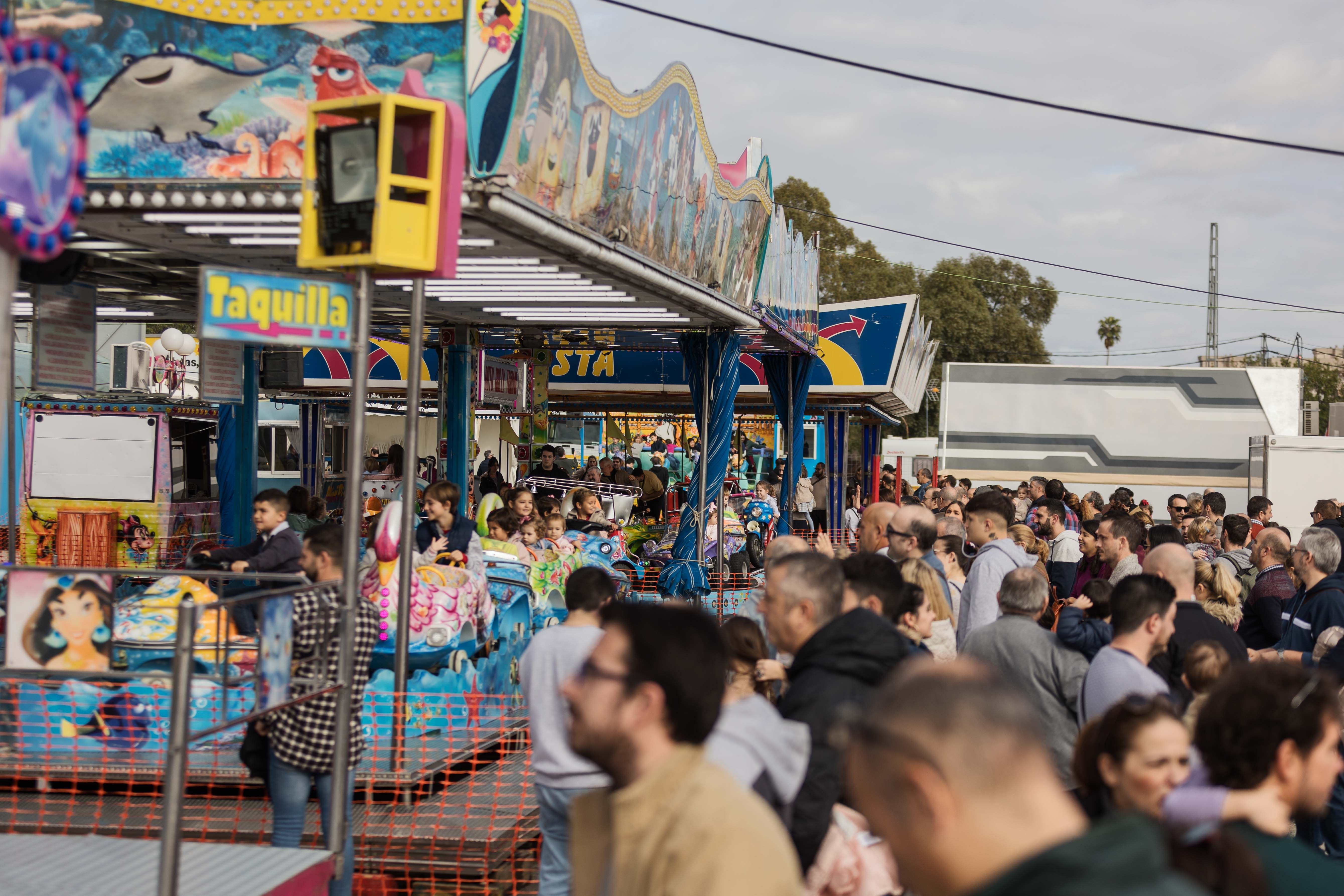 Ambientazo en la Feria de la Navidad en Jerez, en días pasados.