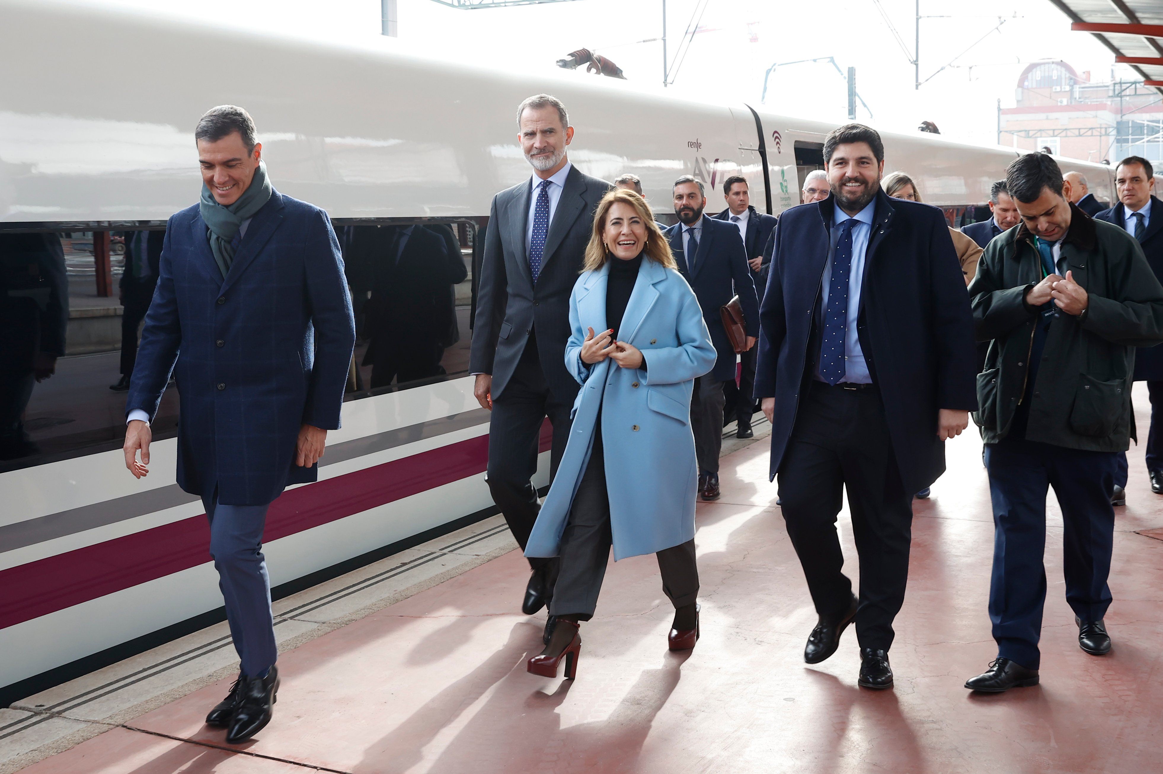 Un instante de la inauguración del AVE de Madrid a Murcia. CASA REAL