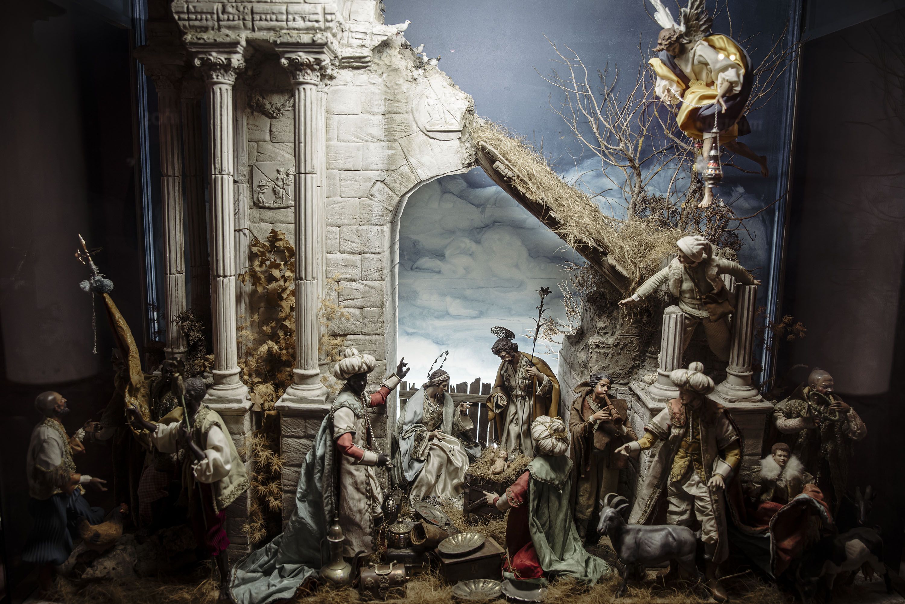 El nacimiento napolitano del Museo del Belén de Jerez.