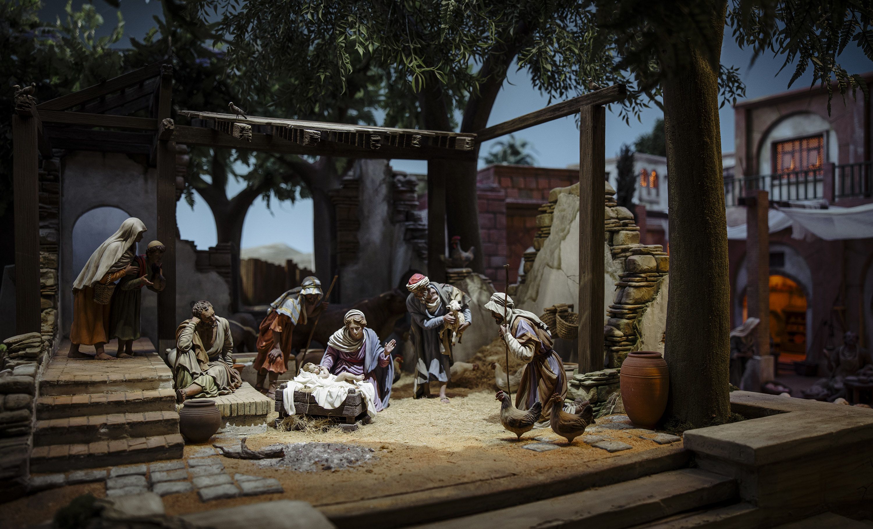 El Misterio del nacimiento del Belén monumental, eje central de la pieza.    ESTEBAN