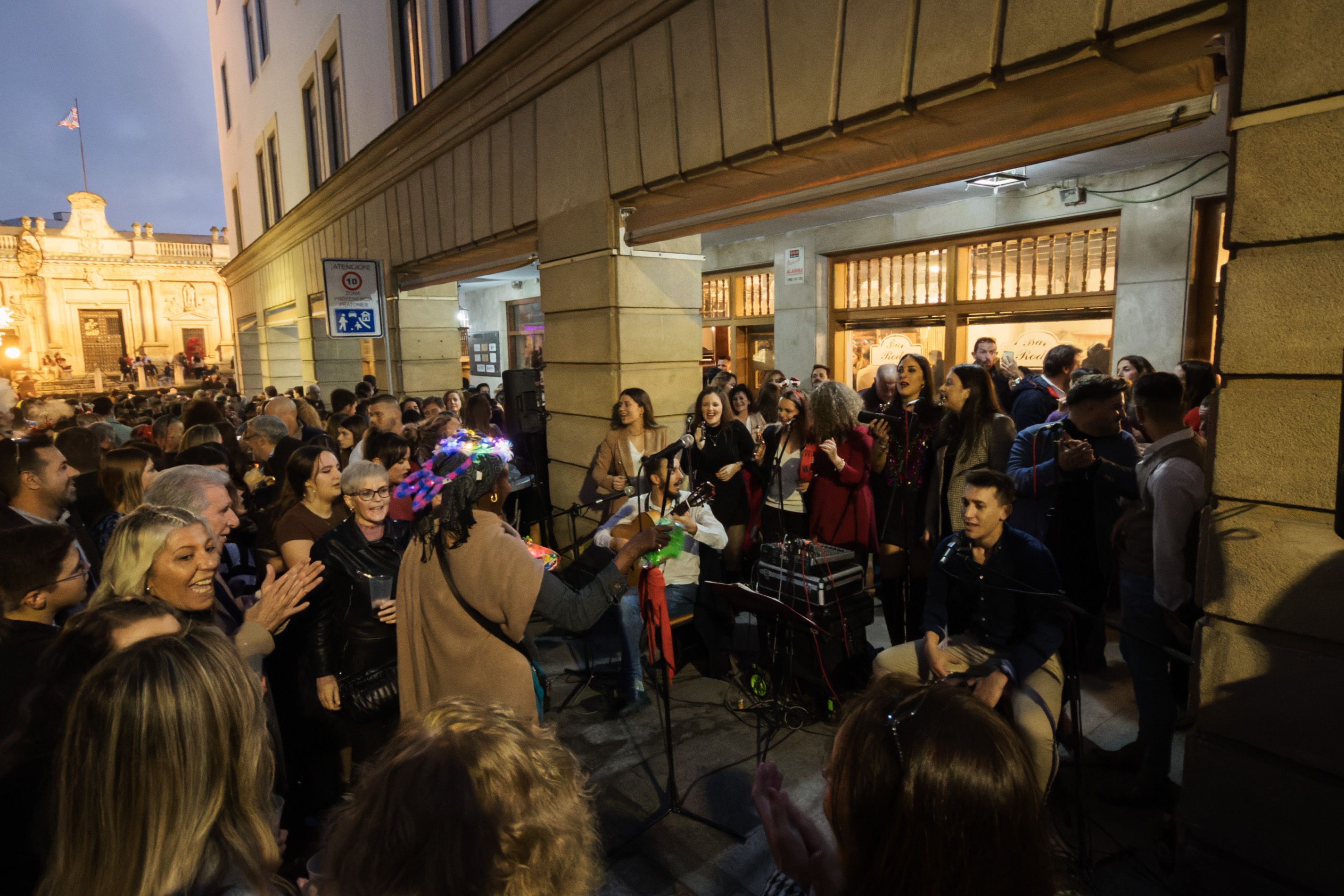 Zambombas en el centro de Jerez, en una imagen del pasado diciembre.