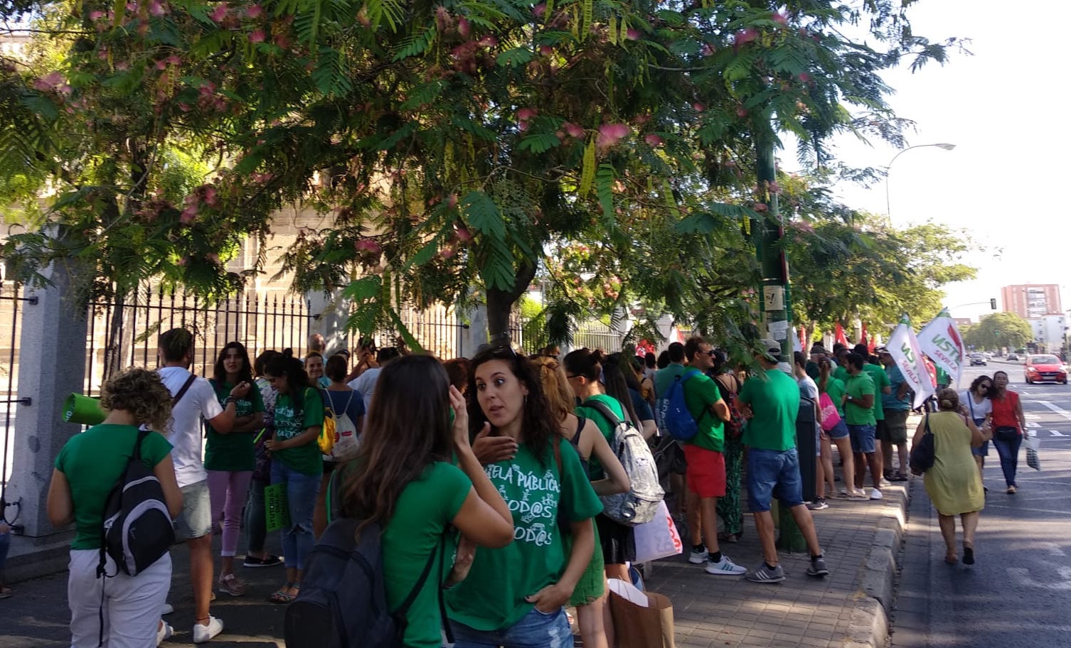 Una manifestación de docentes. Una manifestación de docentes.