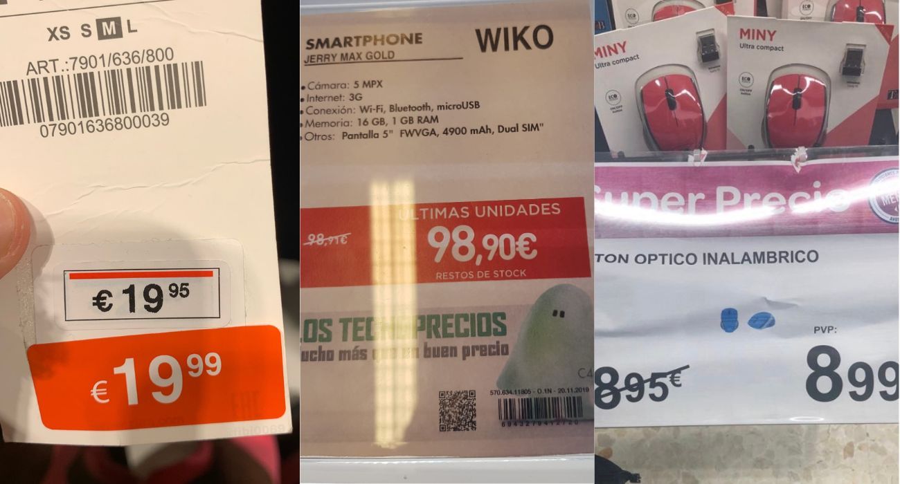 Tres de las supuestas ofertas de estas rebajas de enero. Tres de las supuestas ofertas de estas rebajas de enero.