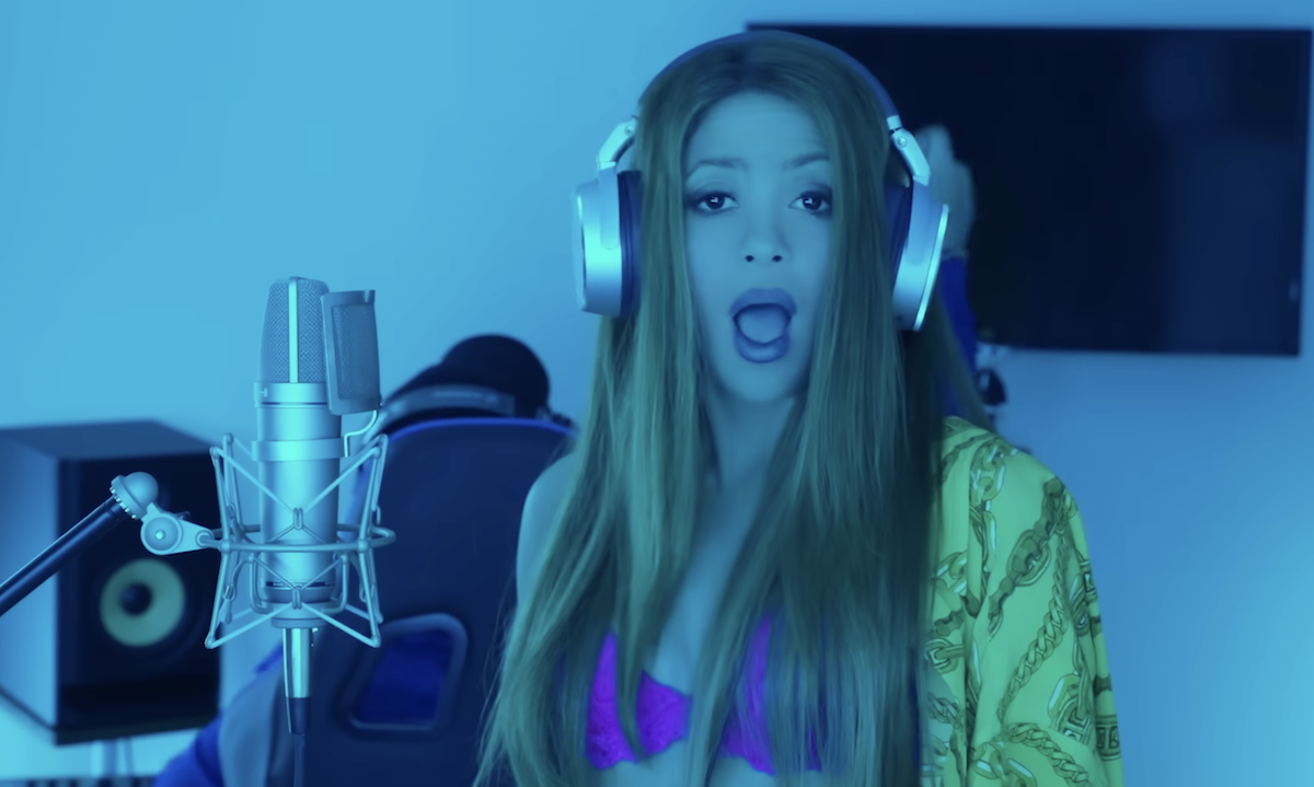 Shakira, en la sesión con Bizarrap. Shakira, en la sesión con Bizarrap.