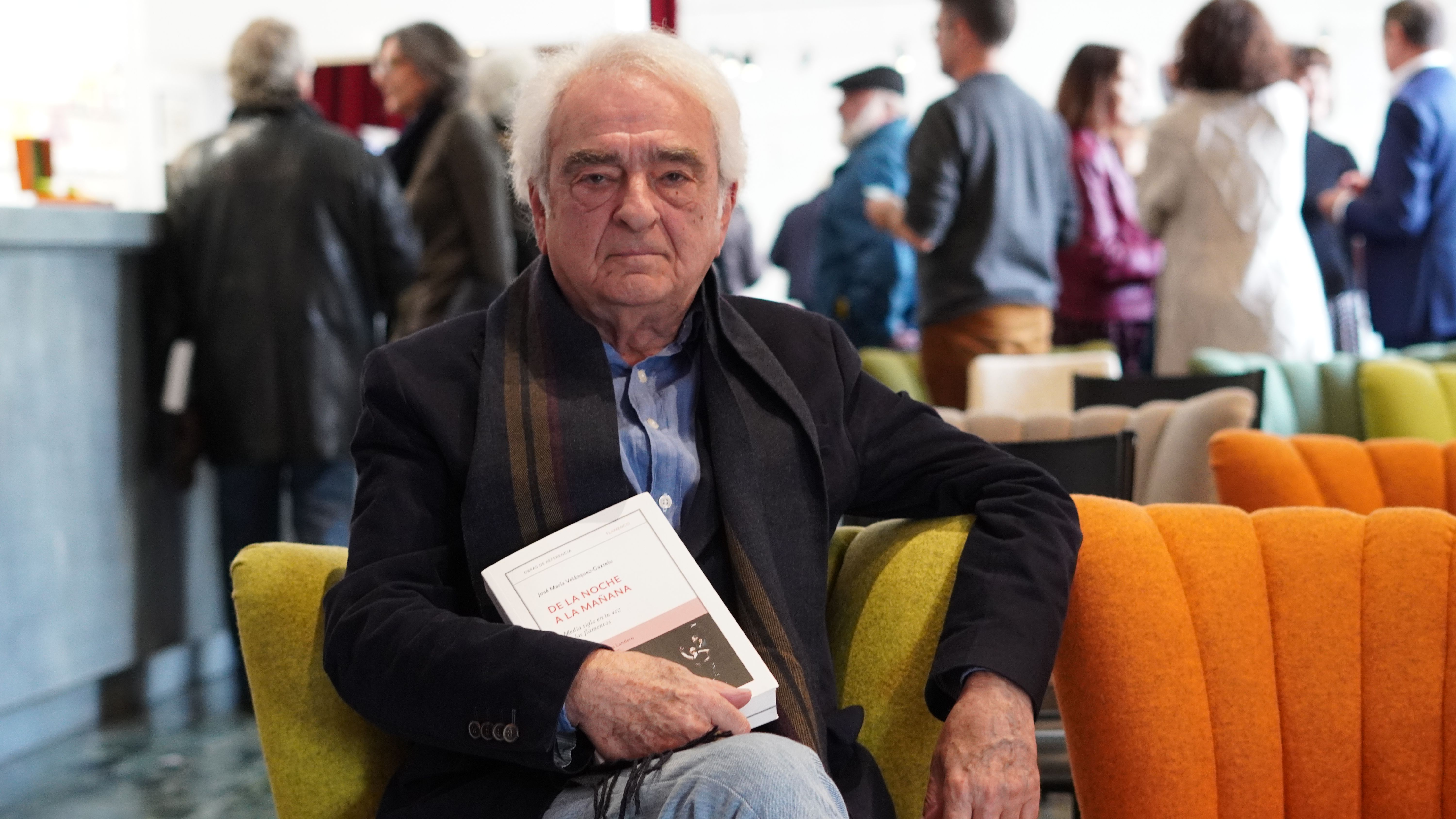José María Velázquez-Gaztelu durante la presentación del libro 'De la noche a la mañana. Medio siglo en la voz de los flamencos'