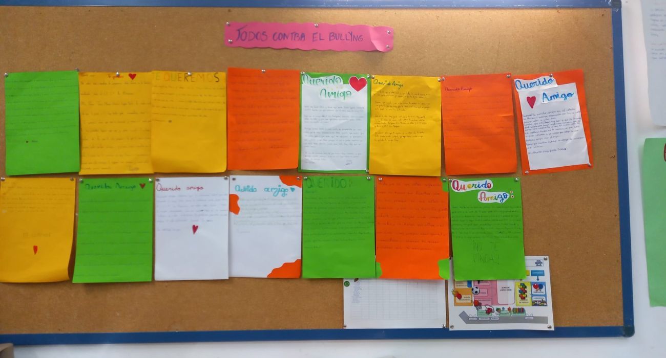 Los mensajes de apoyo enviados desde el CEIP La Marquesa de Jerez al niño de Canarias que sufre acoso escolar. Los mensajes de apoyo enviados desde el CEIP La Marquesa de Jerez al niño de Canarias que sufre acoso escolar.