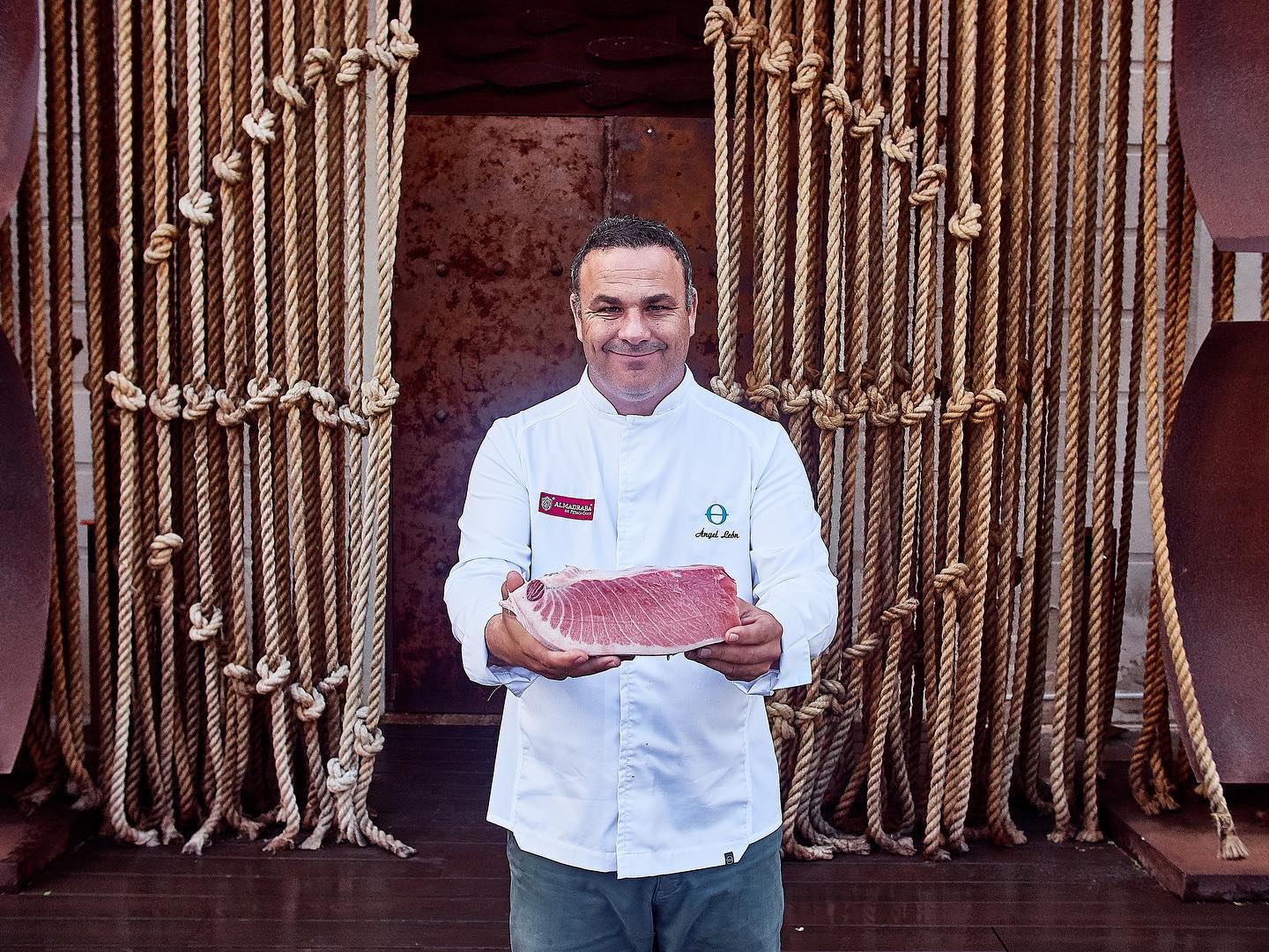 El chef Ángel León en el restaurante Aponiente.